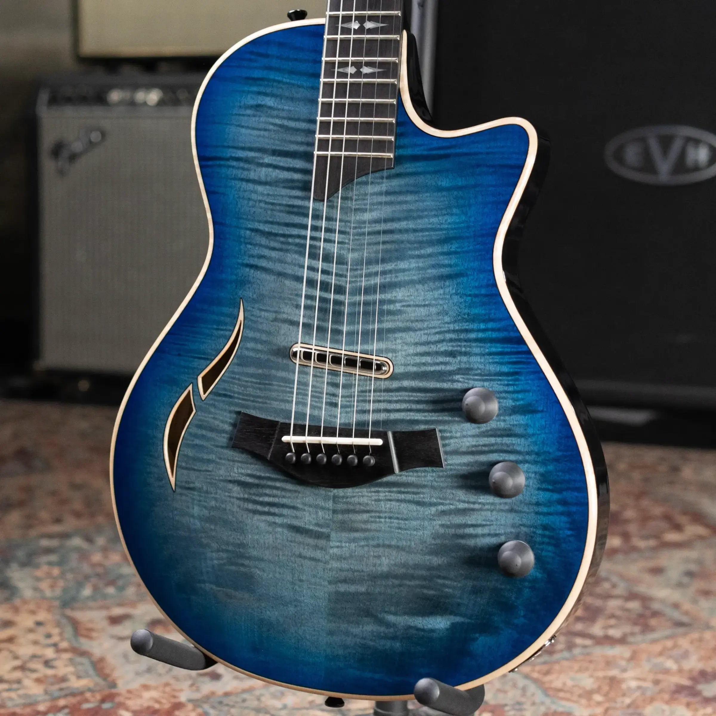 Taylor T5z Pro Hollow Body Electric Guitar - Harbor Blue with Hardshell Case