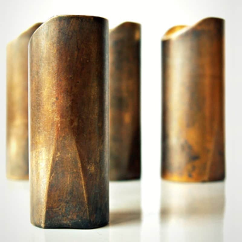 The Rock Slide Large Aged Brass Swamp Guitar Slide
