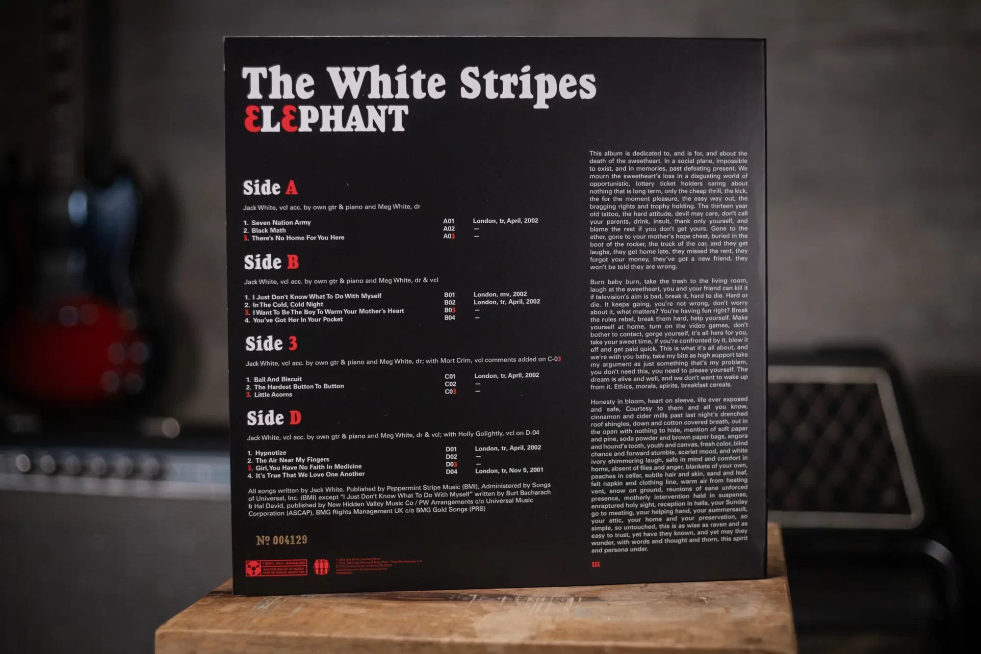 White Stripes, The Elephant (2LP Box) 200 Gram Vinyl - 45 RPM