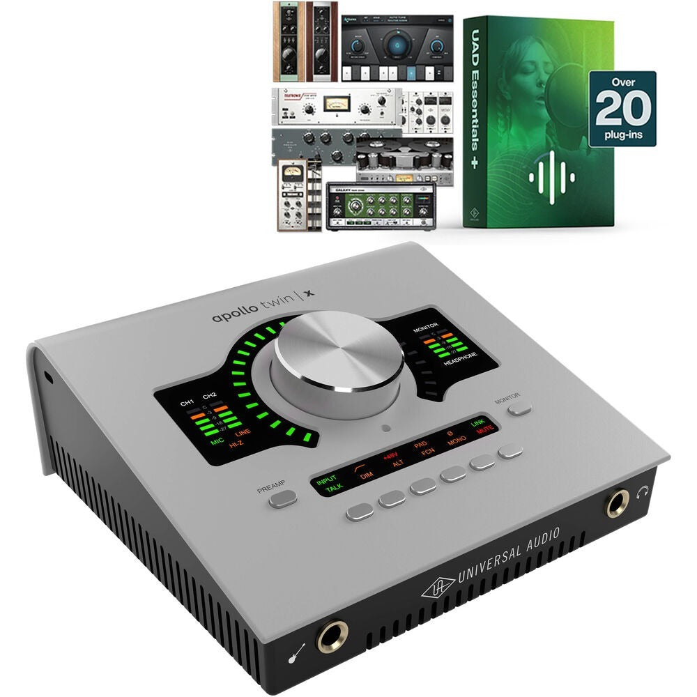 Universal Audio Apollo Twin X QUAD Gen 2 Essentials+ 10 x 6 Thunderbolt Audio Interface with UAD DSP