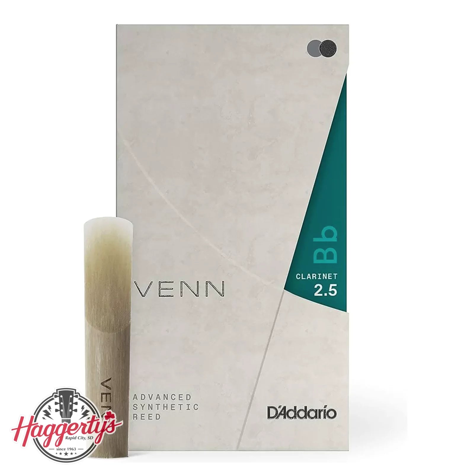 D'addario Venn Synthetic Bb Clarinet Reed, G2, Strength 2.5