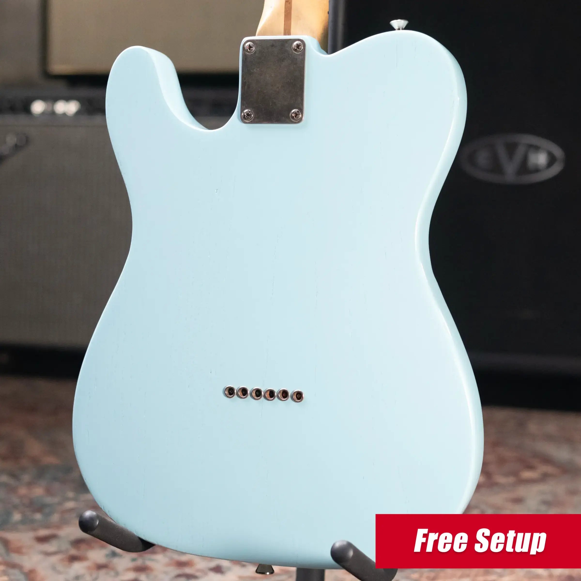 Fender 1969 Telecaster Electric Guitar Refinished Blue with Hardshell Case - Used