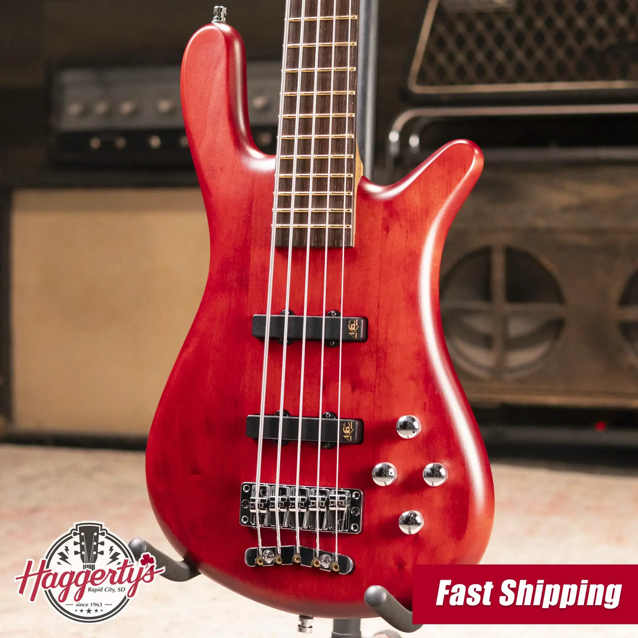 Warwick Pro Series Streamer LX 5-String Electric Bass - Burgundy Red Transparent Satin with Gig Bag