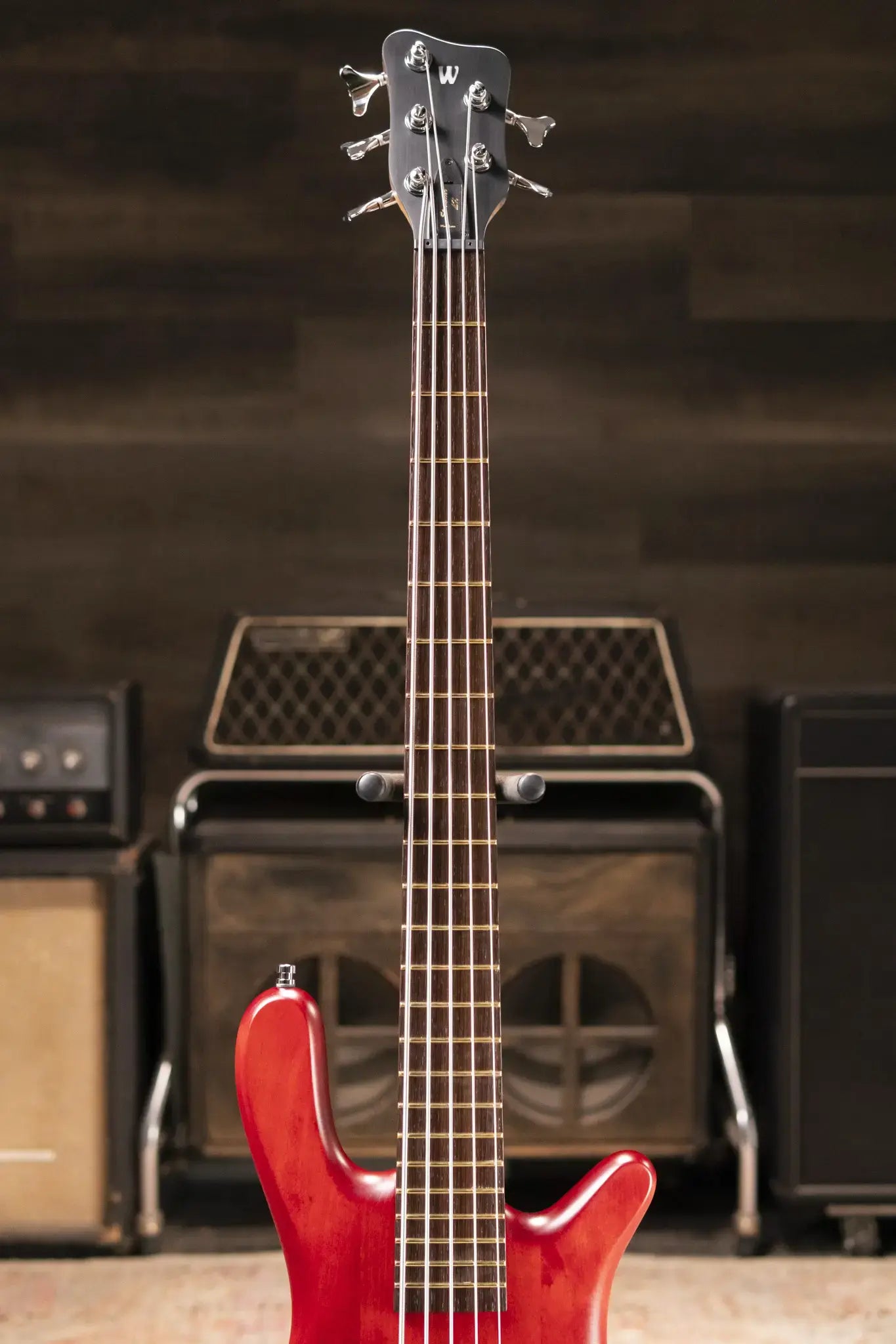 Warwick Pro Series Streamer LX 5-String Electric Bass - Burgundy Red Transparent Satin with Gig Bag