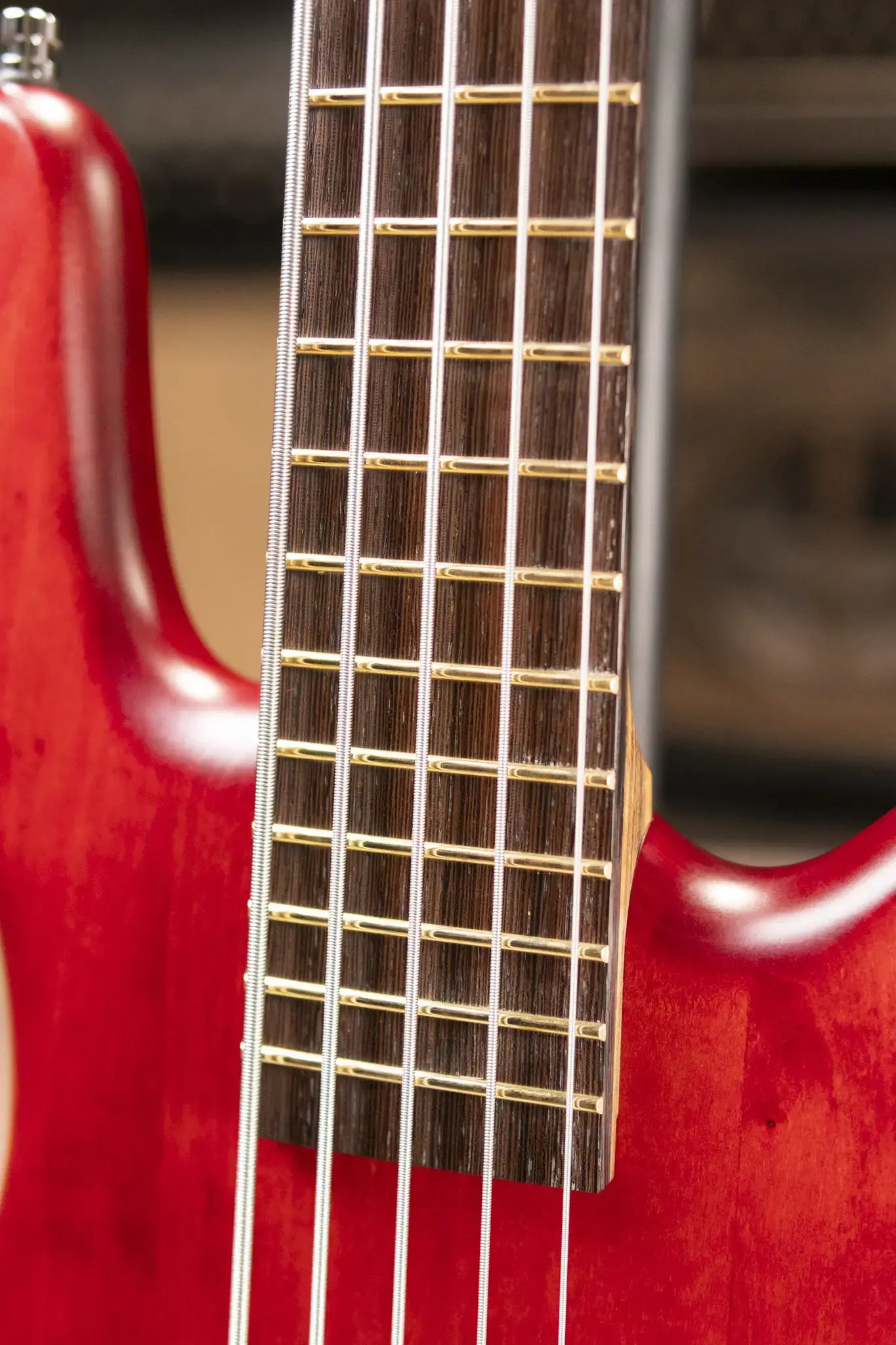 Warwick Pro Series Streamer LX 5-String Electric Bass - Burgundy Red Transparent Satin with Gig Bag