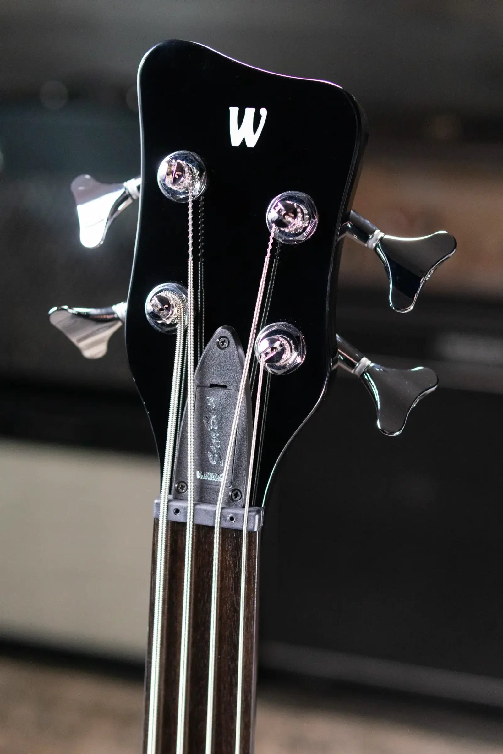 Warwick RockBass Fretless 4-String Star Bass - Solid Black High Polish with Gig Bag