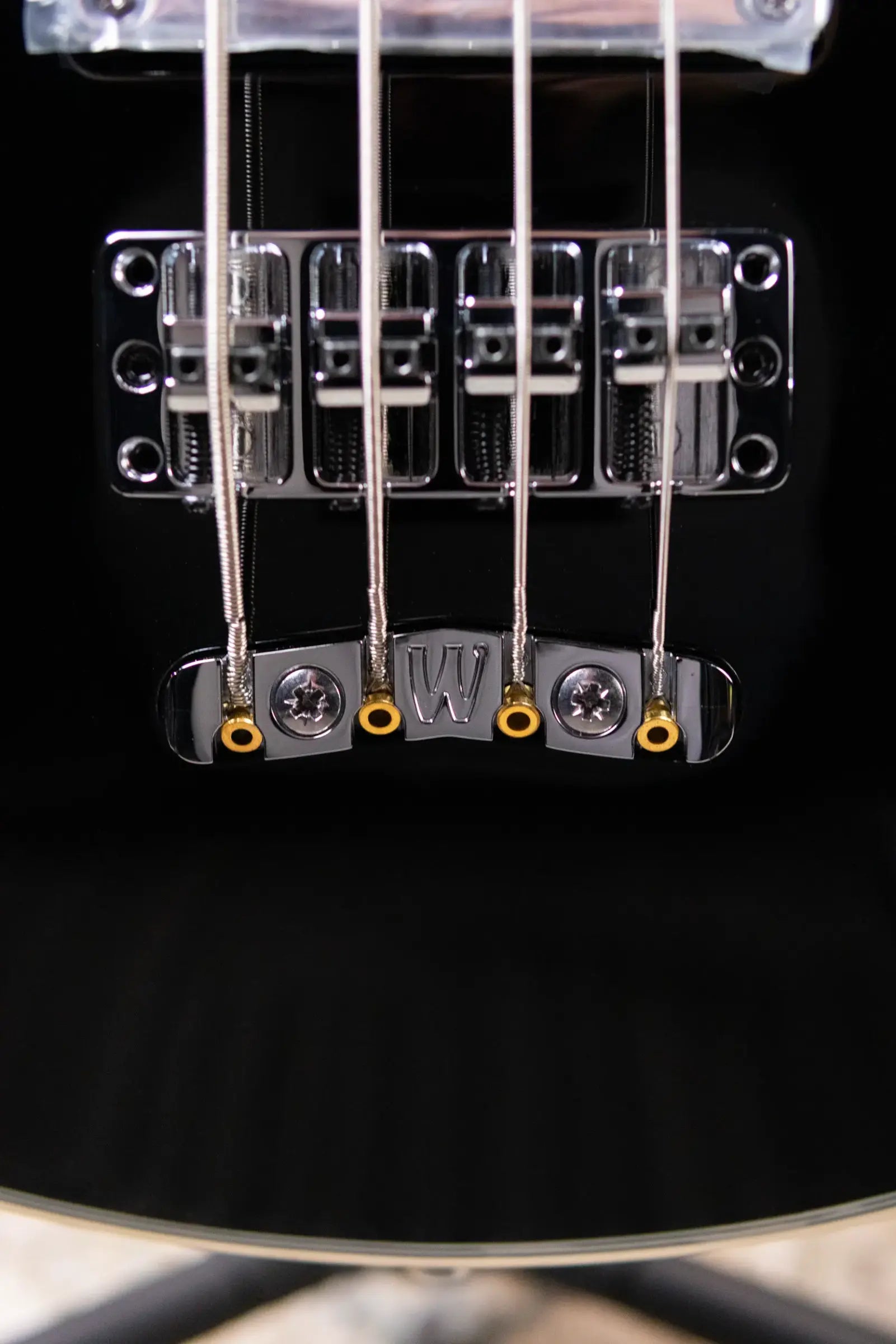 Warwick RockBass Fretless 4-String Star Bass - Solid Black High Polish with Gig Bag