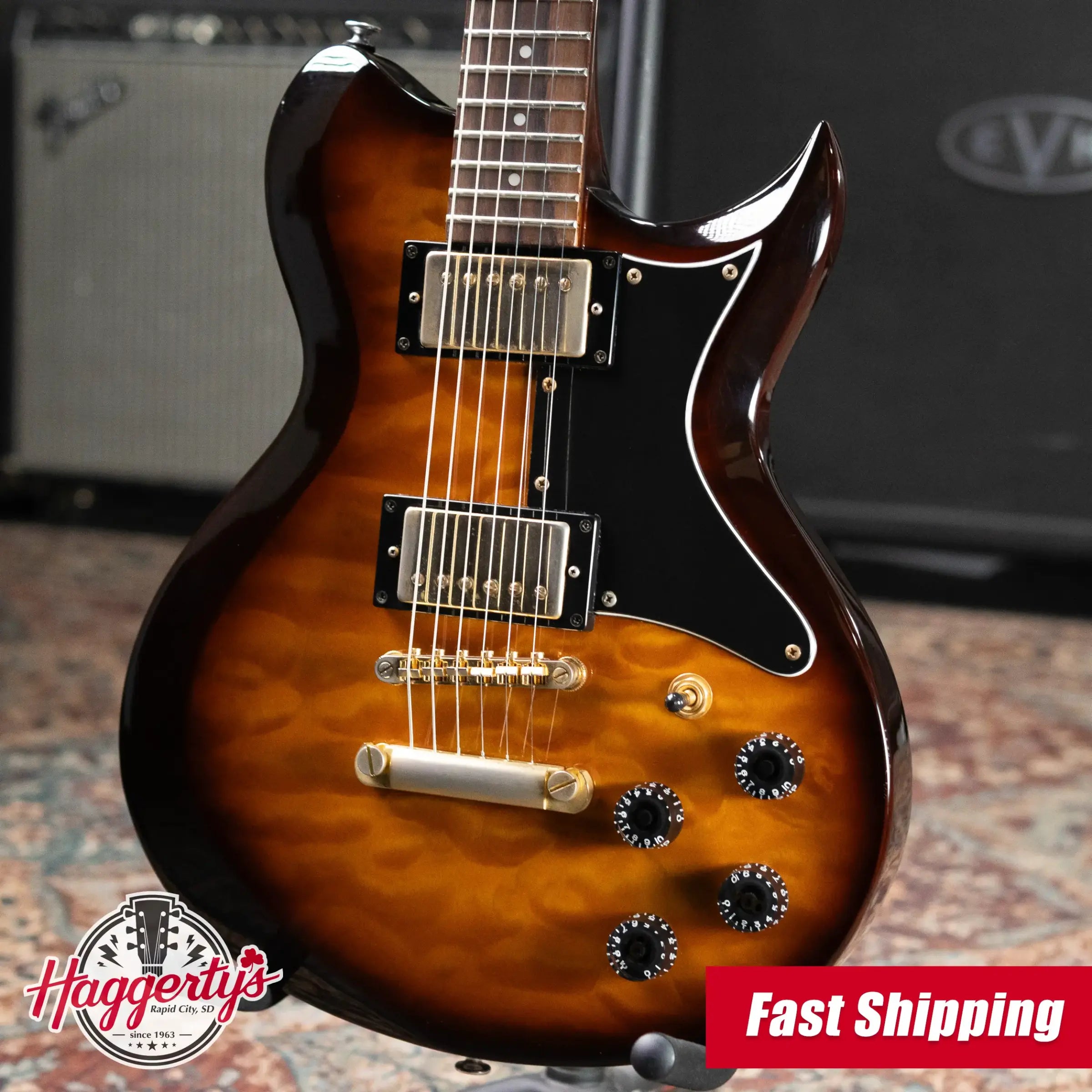 washburn tobacco sunburst Washburn WI-64DL Electric Guitar - Tobacco Sunburst with Hardshell Case