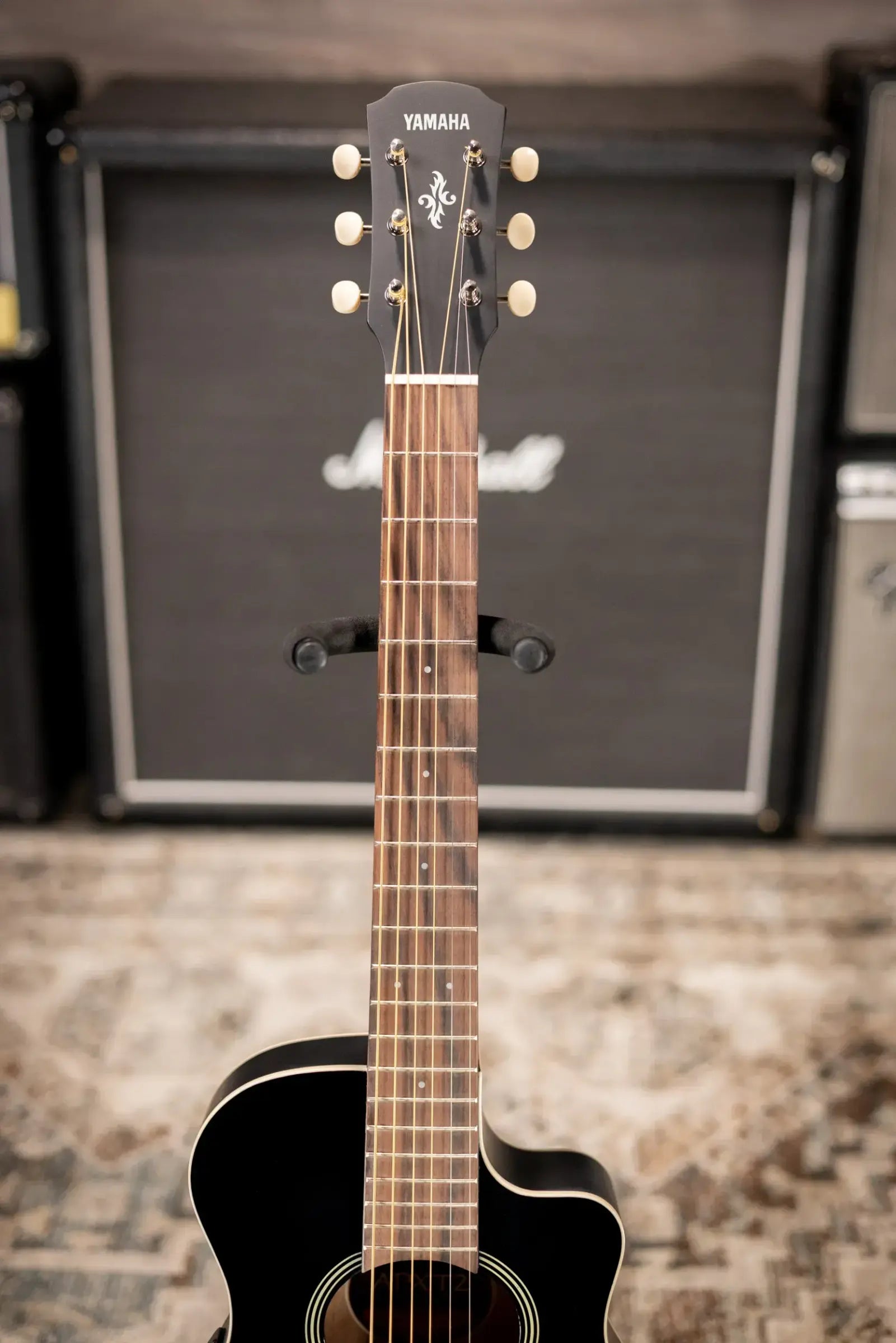 Yamaha APXT2 3/4-Size Thin-Line Cutaway Acoustic/Electric Guitar - Black with Gig Bag