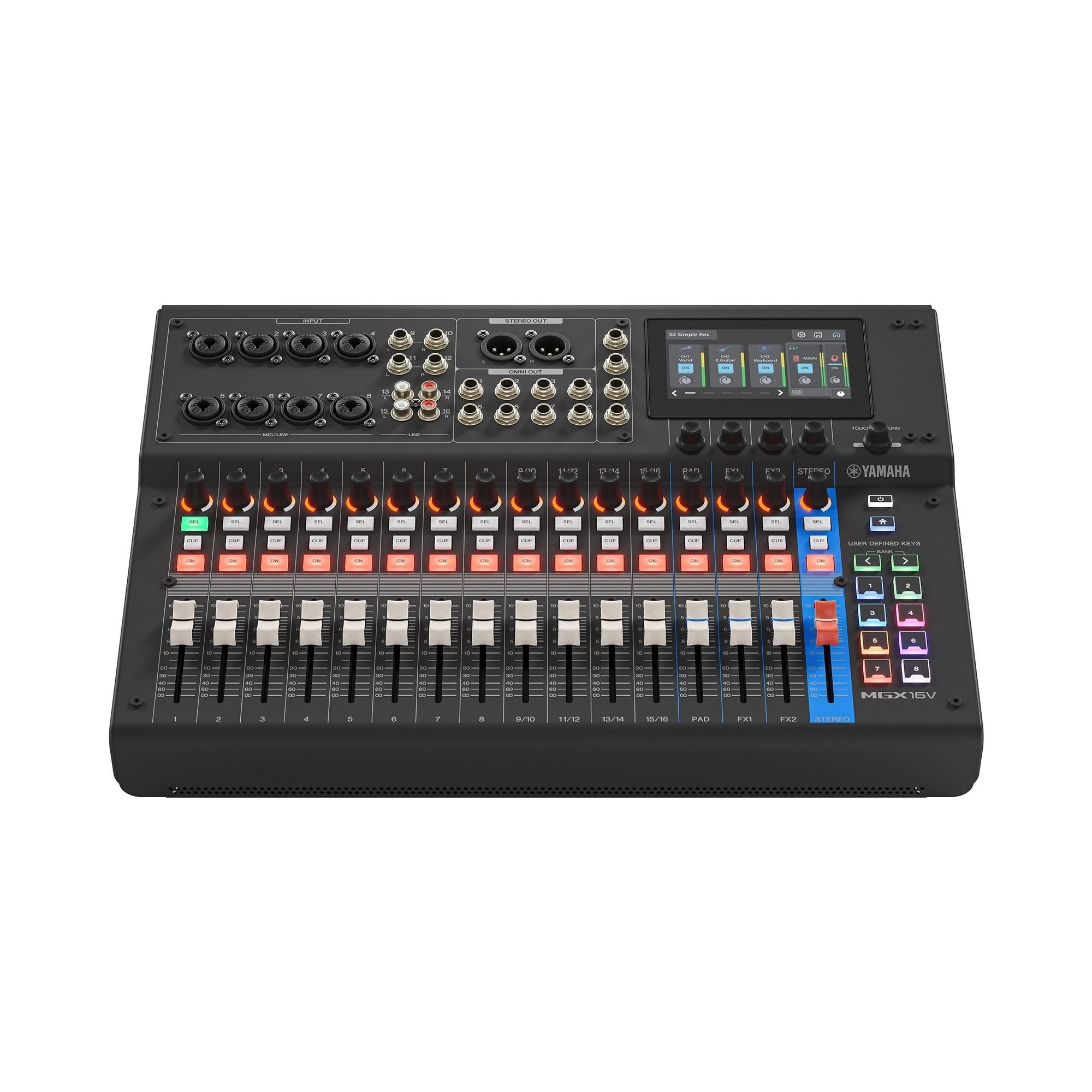 Yamaha MGX16V Digital Console Mixer with Video - Black