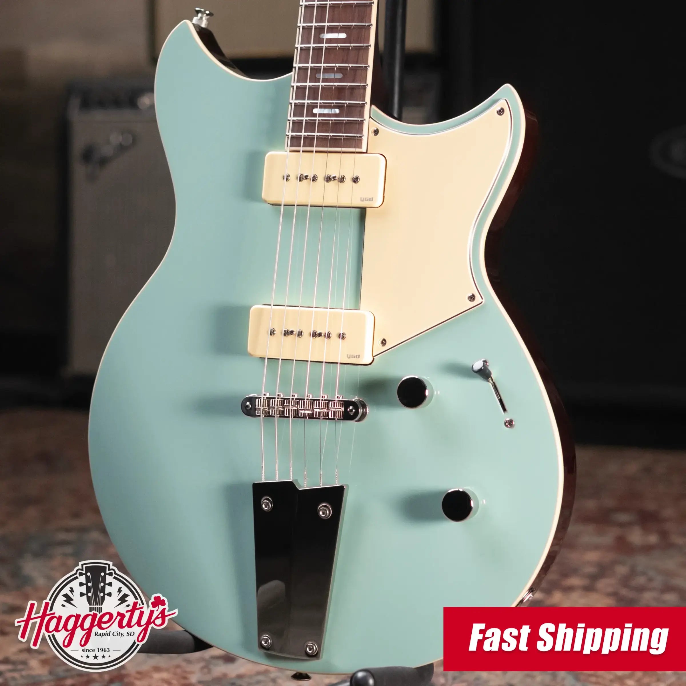 Yamaha Revstar RSS02T P-90 Electric Guitar - Sonic Blue with Gig Bag