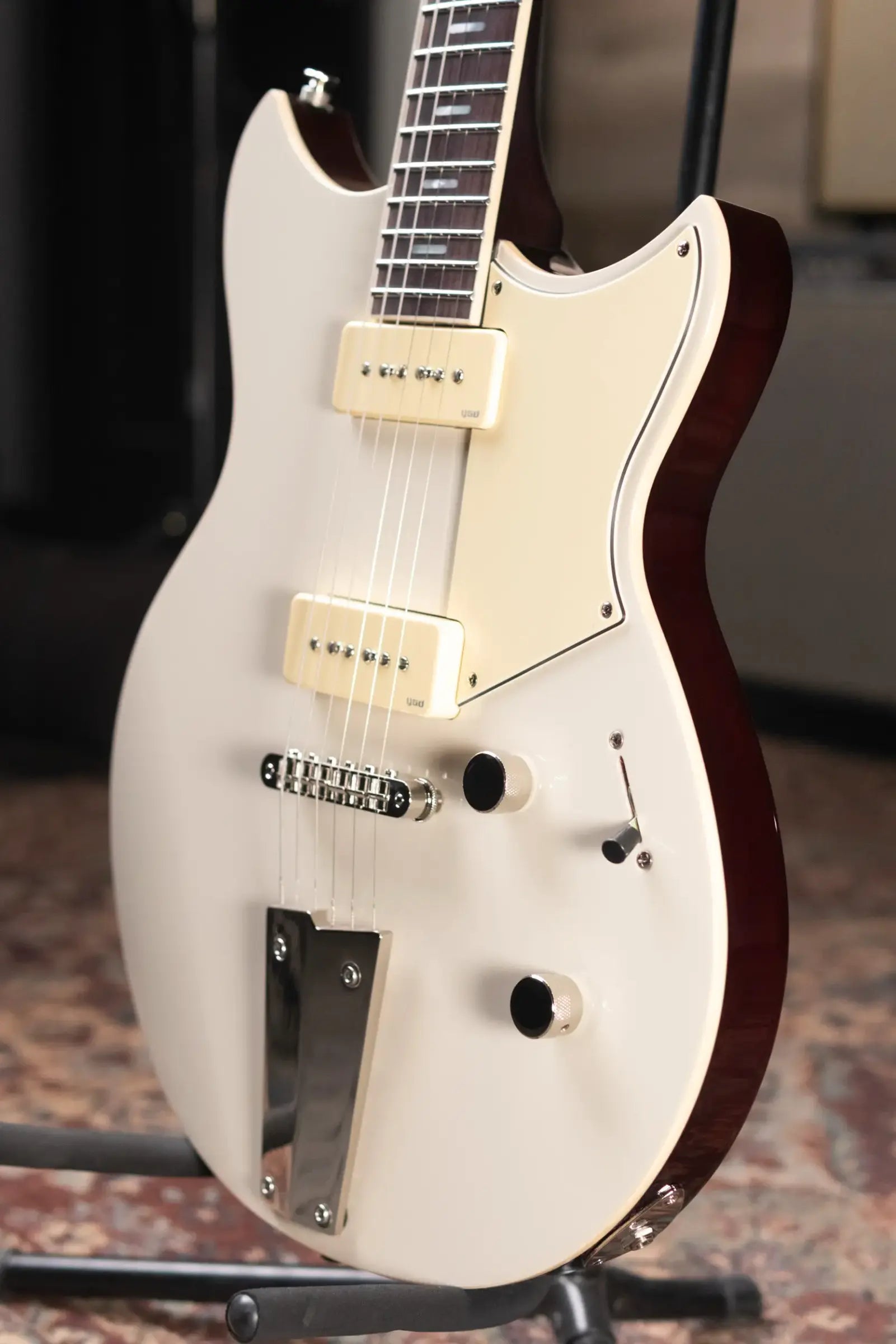 Yamaha Revstar RSS02T P-90 Electric Guitar - Vintage White with Gig Bag