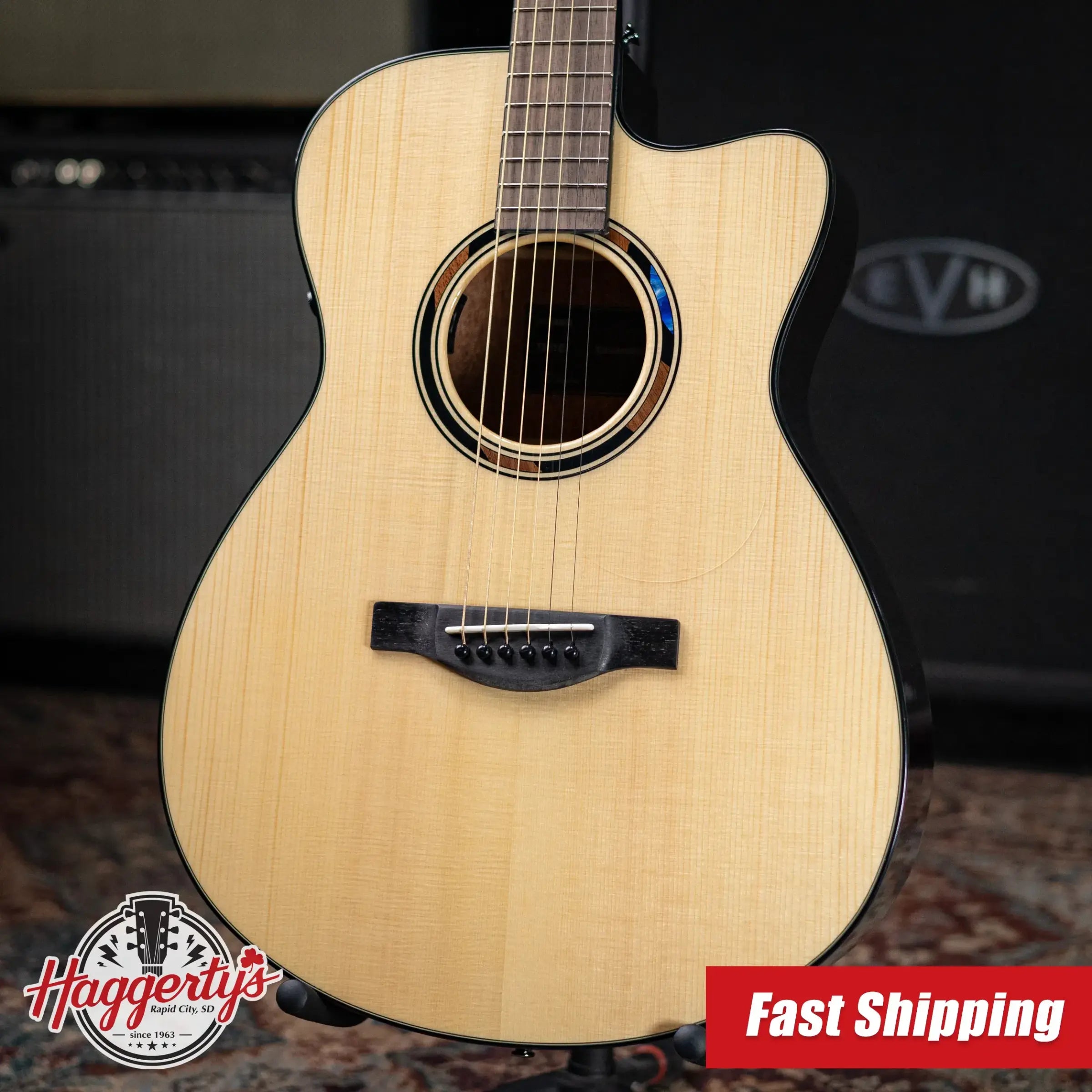 Yamaha TAS1 C Concert Cutaway Acoustic/Electric Guitar - Natural with Gig Bag