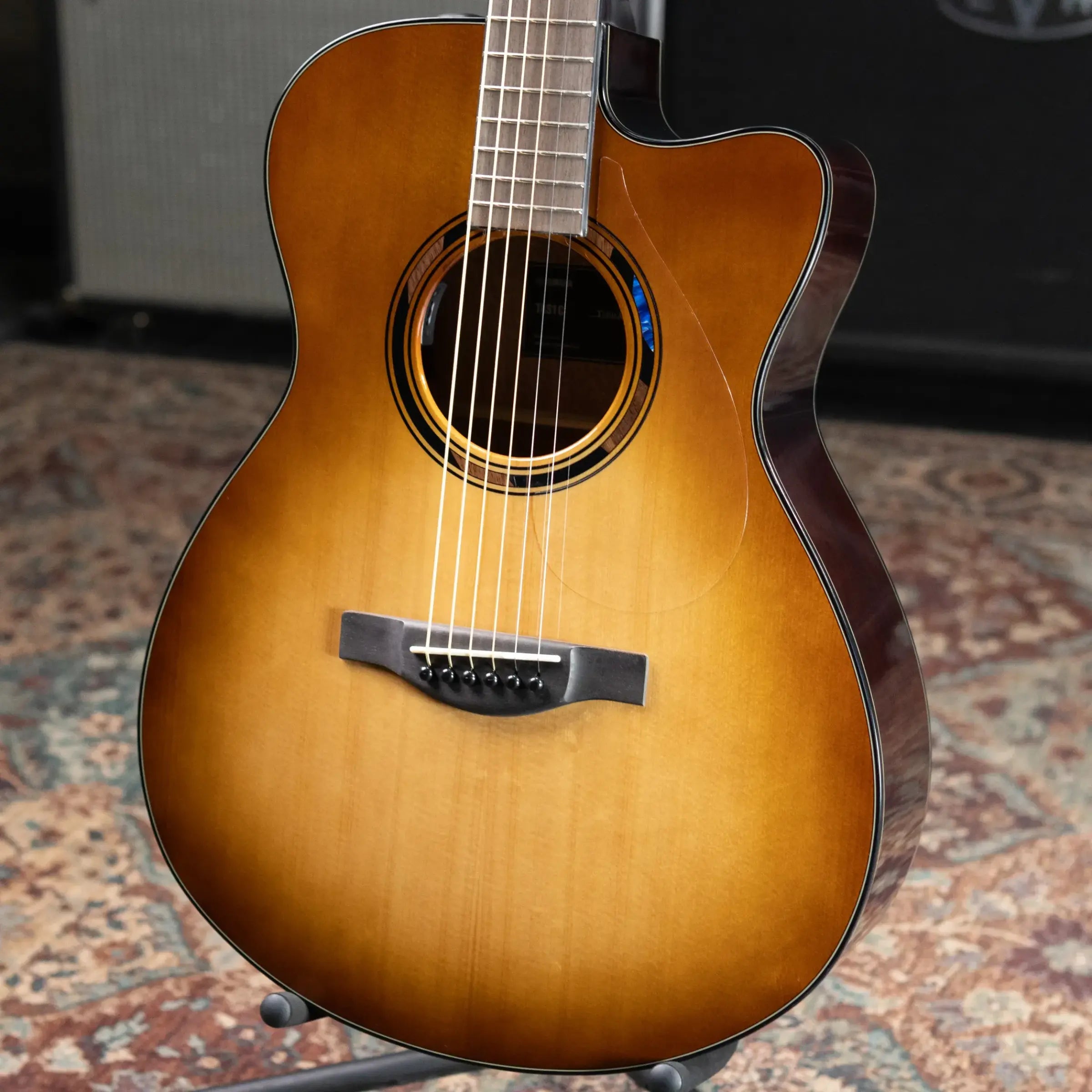 Yamaha TAS1 C Concert Cutaway Acoustic/Electric Guitar - Sand Burst with Gig Bag