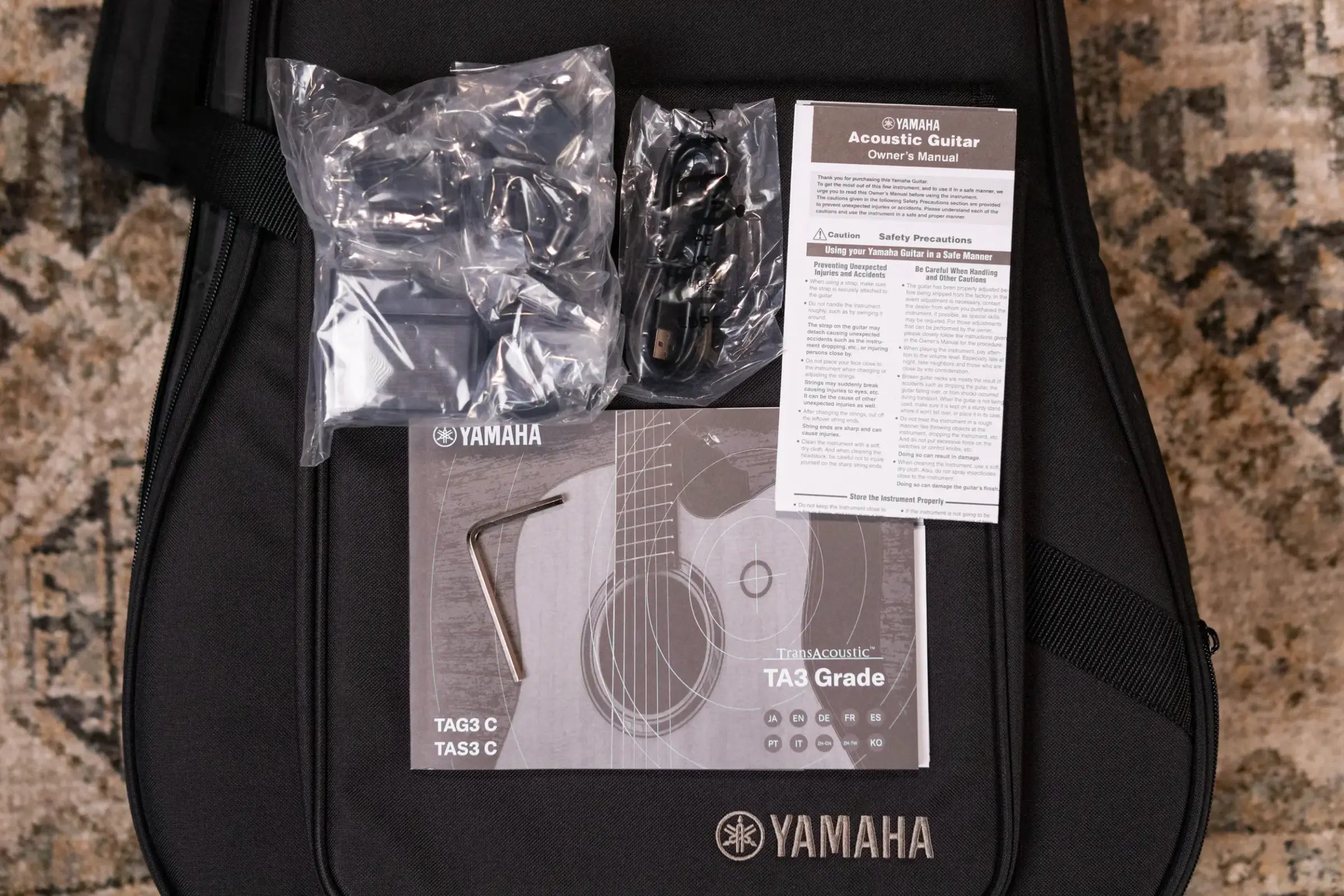 Yamaha TAS3 Concert Acoustic/Electric Guitar - Natural with Gig Bag