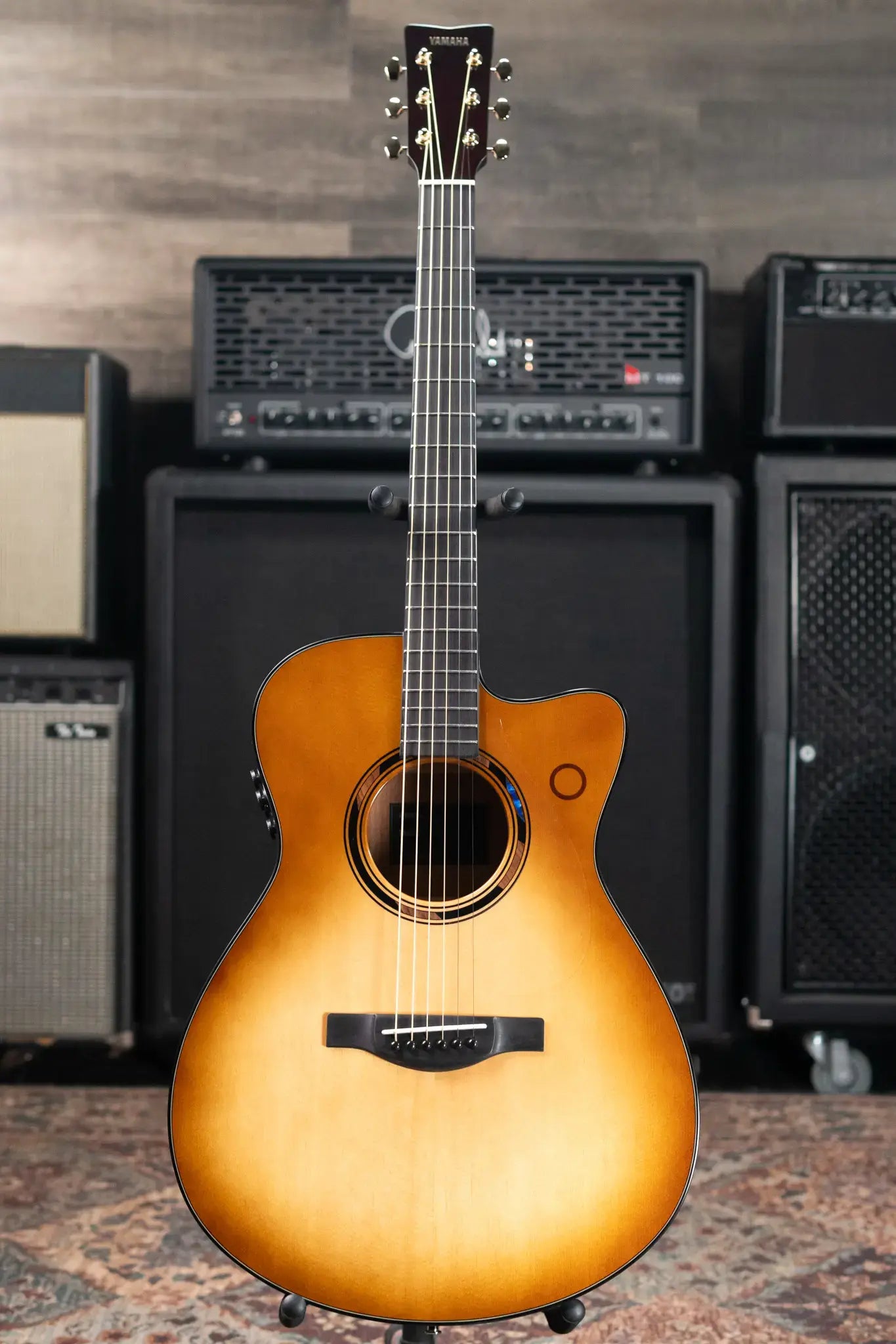 Yamaha TAS3 Concert Acoustic/Electric Guitar - Sand Burst with Softshell Case