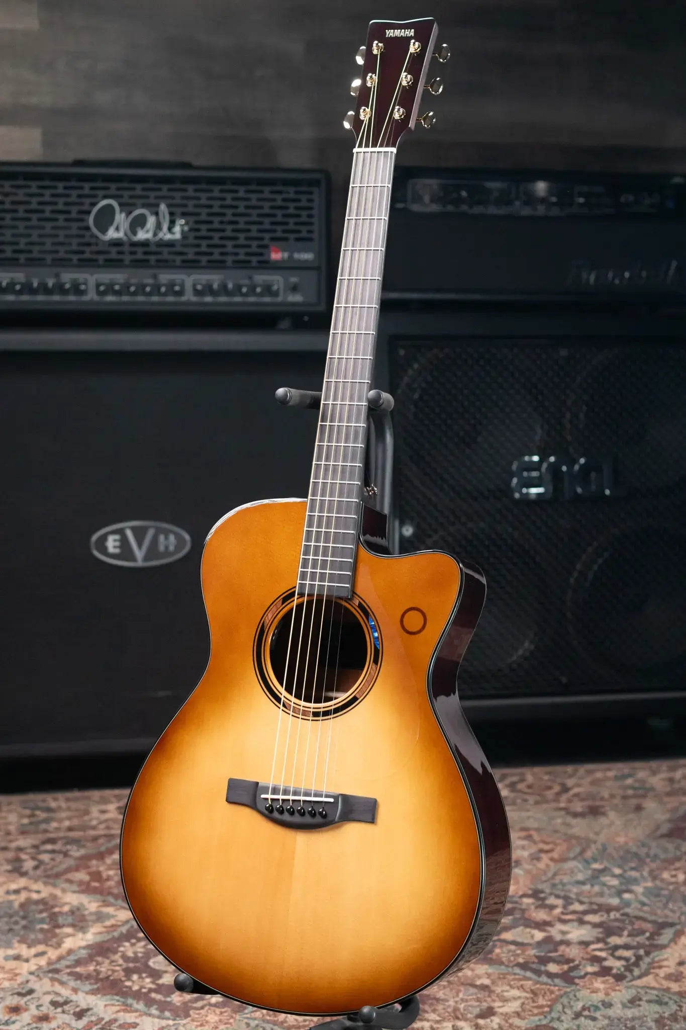 Yamaha TAS3 Concert Acoustic/Electric Guitar - Sand Burst with Softshell Case