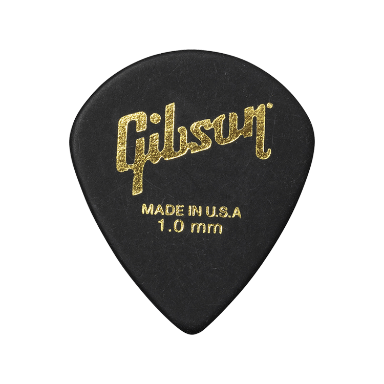 Gibson Modern Guitar Picks (6 Pack, Black), 1.00mm