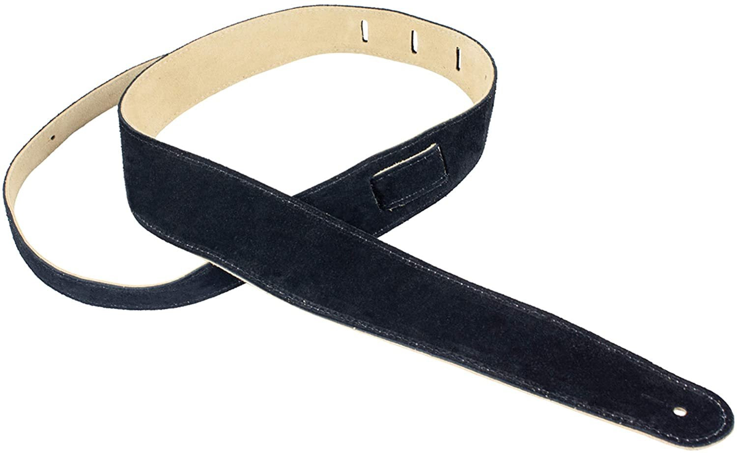henry heller 222 basic suede guitar strap black hbs2 blk