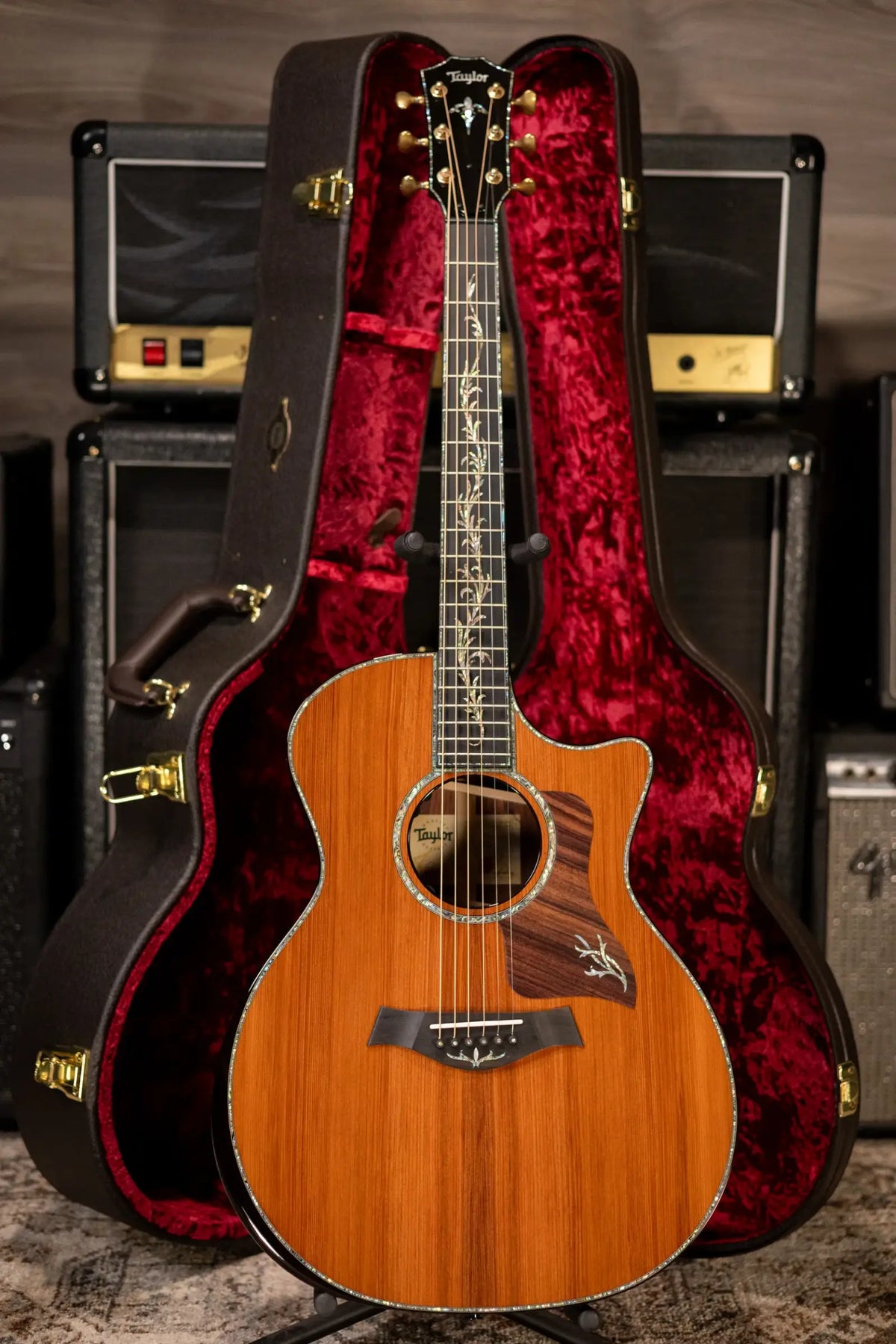 Taylor Next Generation PS14ce Presentation Series Grand Auditorium Acoustic/Electric Guitar - Honduran Rosewood/Sinker Redwood with Hardshell Case