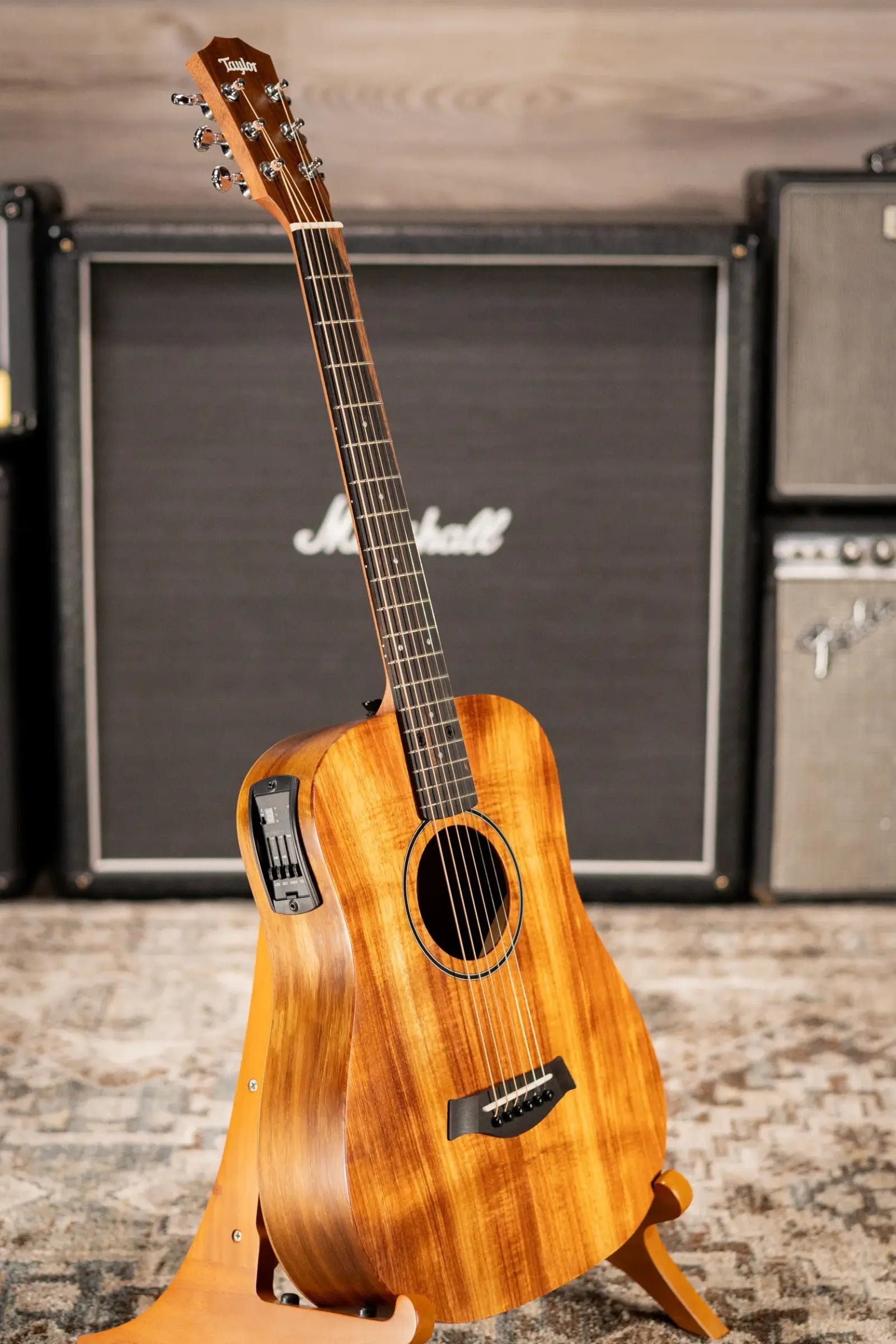 Taylor BTe-Koa Baby Taylor Acoustic/Electric Guitar with Gig Bag