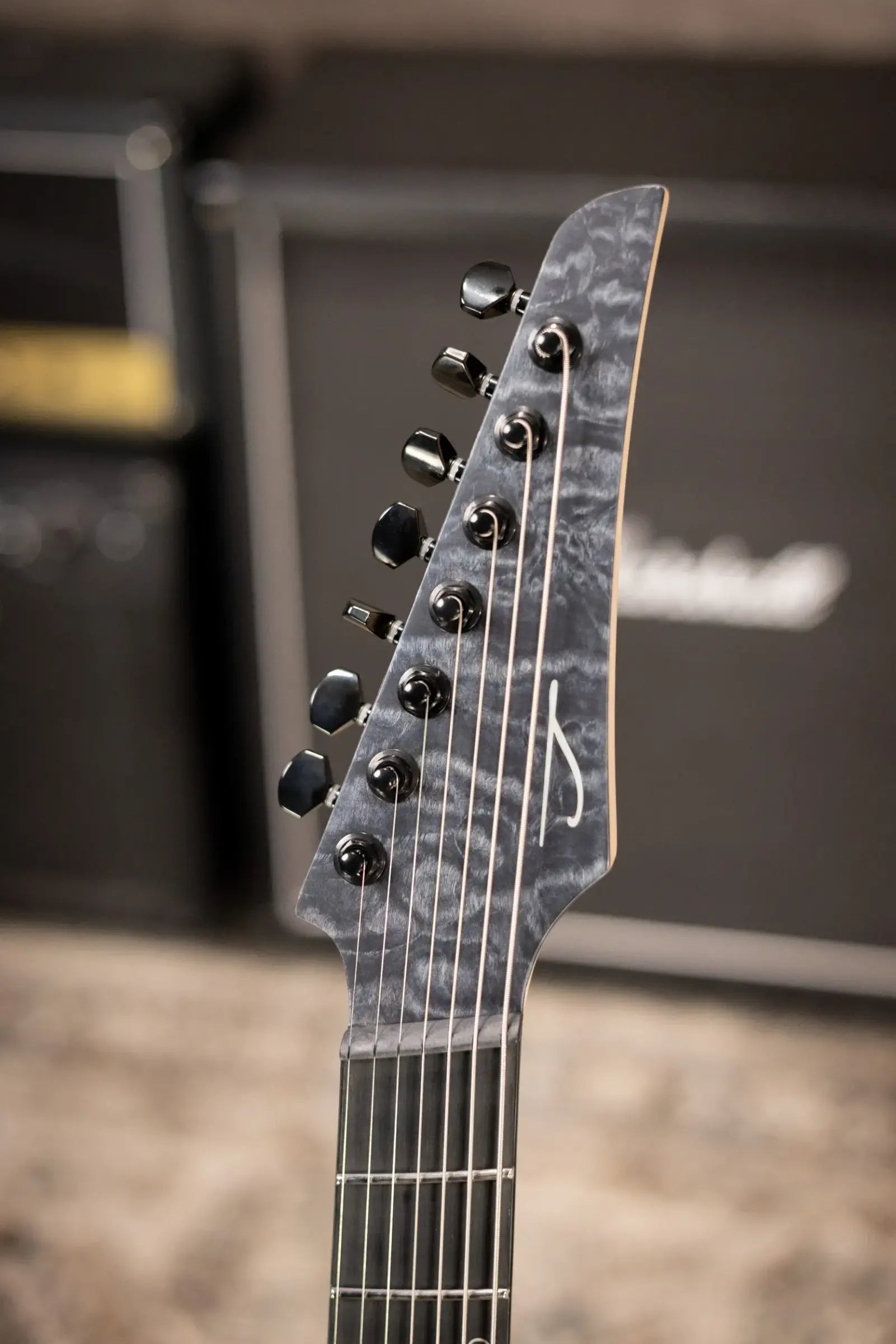 Legator N7FSSL-BLK 7-String Left Handed Multi-Scale Electric Guitar - Black QM