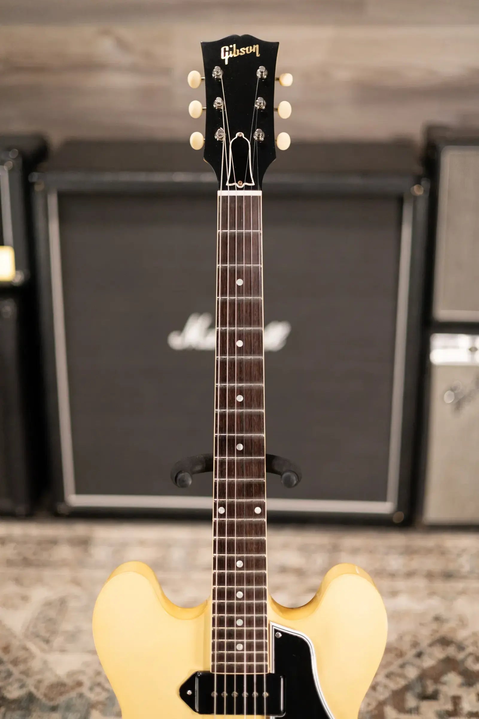 Gibson Custom Shop Limited Edition 1959 ES-330 Bigsby Reissue Hollow Body Electric Guitar - Antique White VOS with Hardshell Case