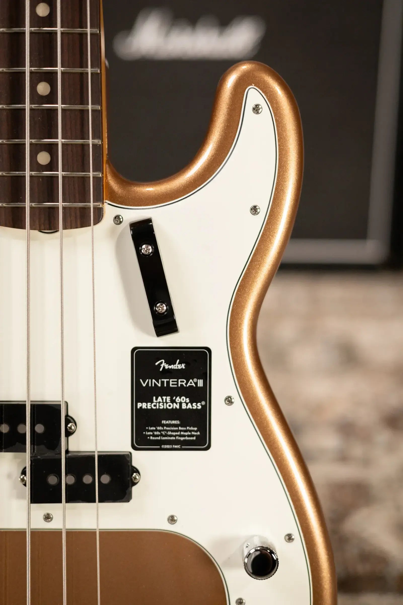 Fender Vintera III Late '60s Precision Bass - Firemist Gold with Gig Bag