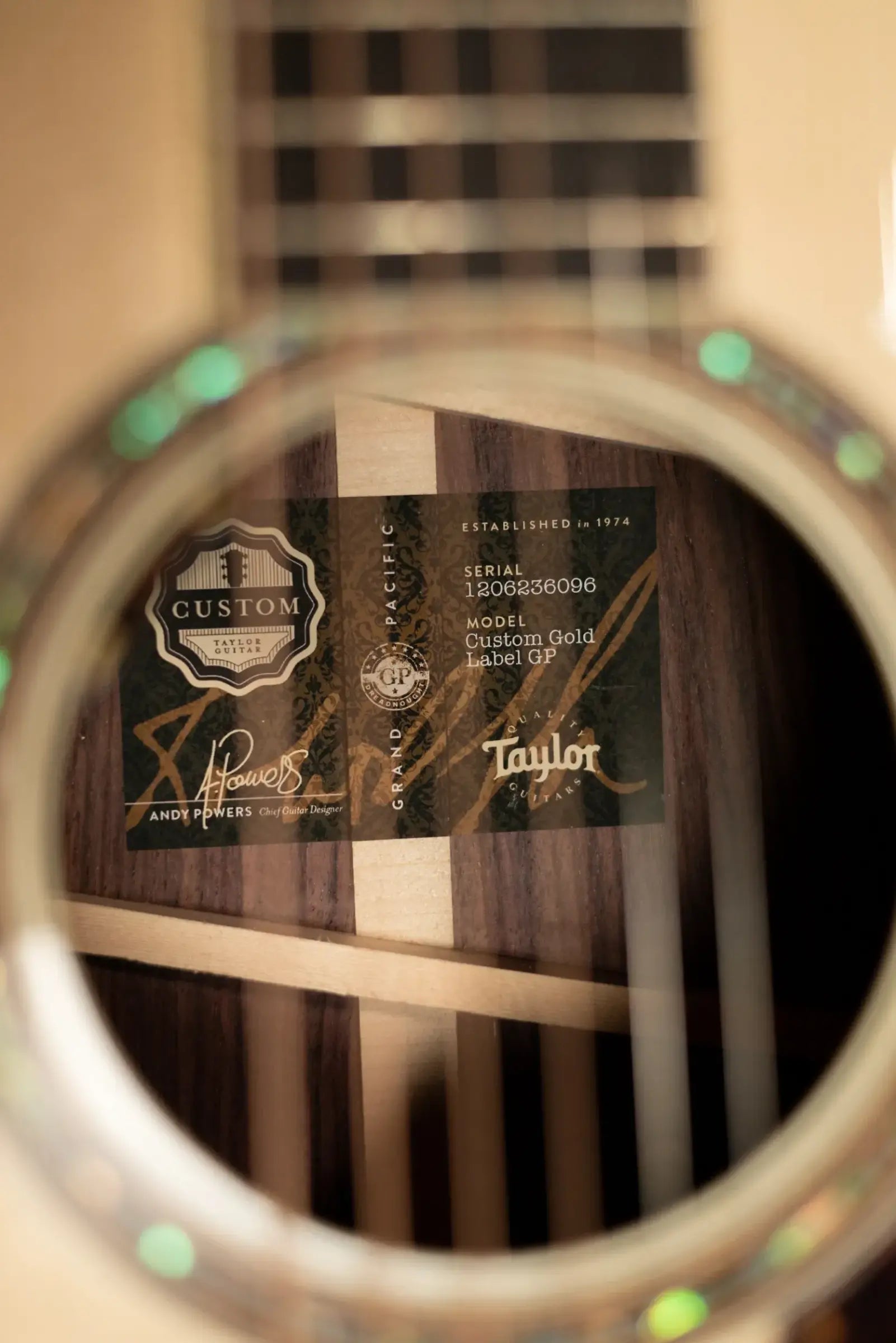 Taylor Custom Shop #C0716 Gold Label Grand Pacific Acoustic/Electric Guitar with Hardshell Case