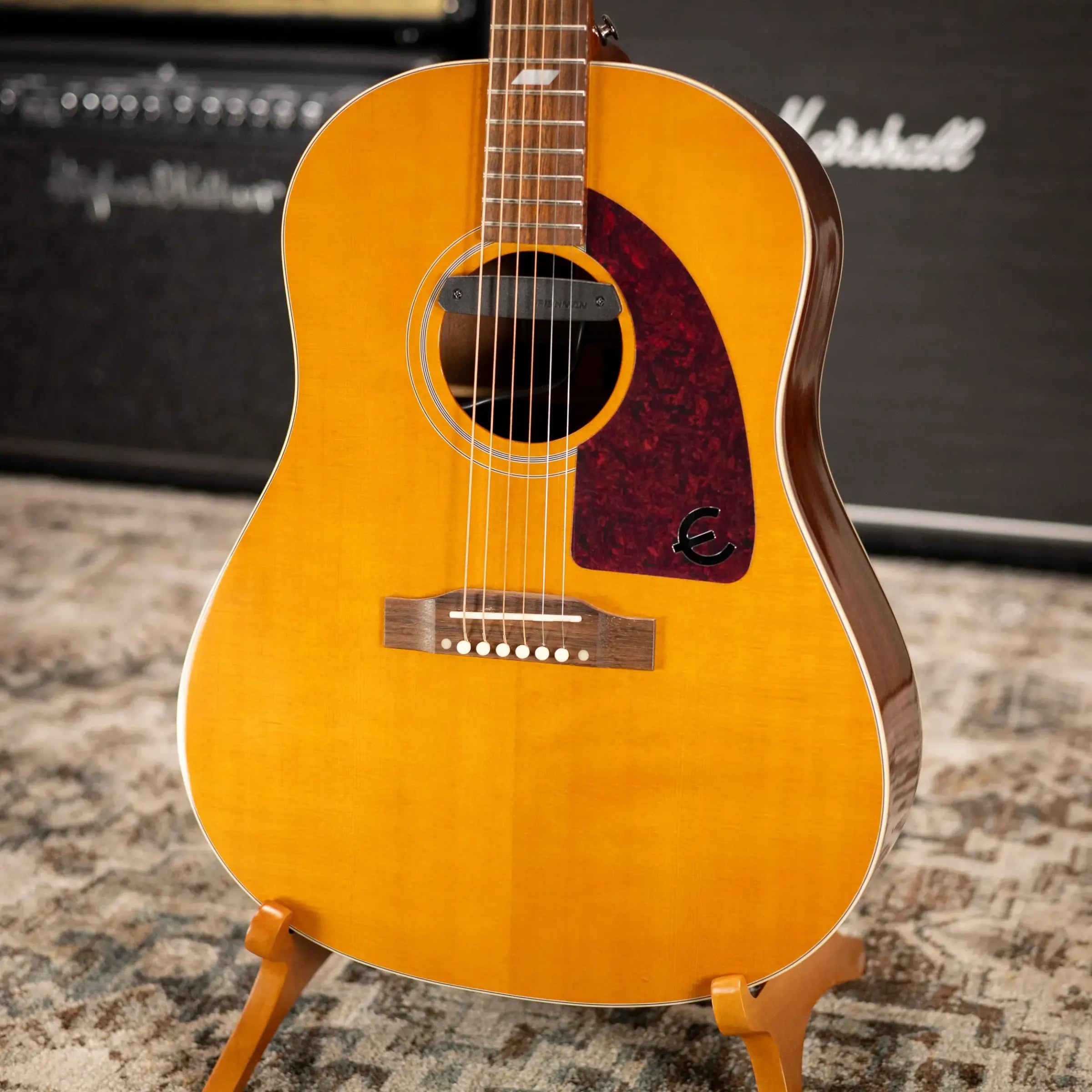 Epiphone Masterbilt Texan FT79 Acoustic Guitar with Fishman Pick-up - Natural with Hardshell Case - Used