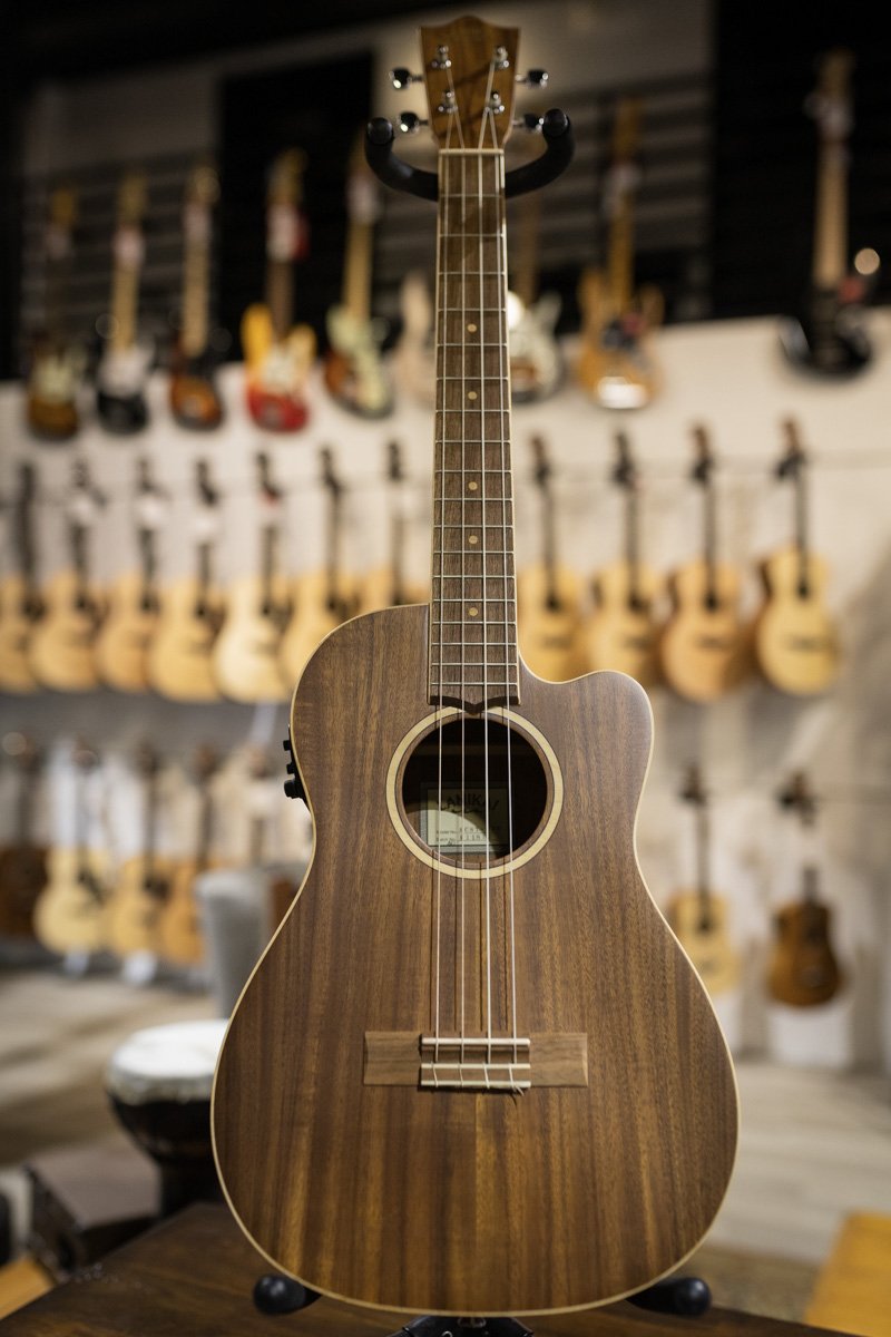 Lanikai ACST-CEB Acacia Solid Top Baritone Ukulele - Cutaway with Fishman Electronics