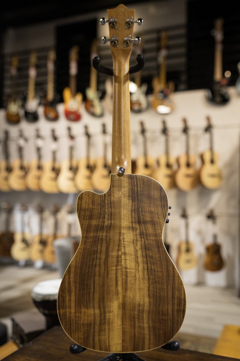 Lanikai ACST-CEB Acacia Solid Top Baritone Ukulele - Cutaway with Fishman Electronics