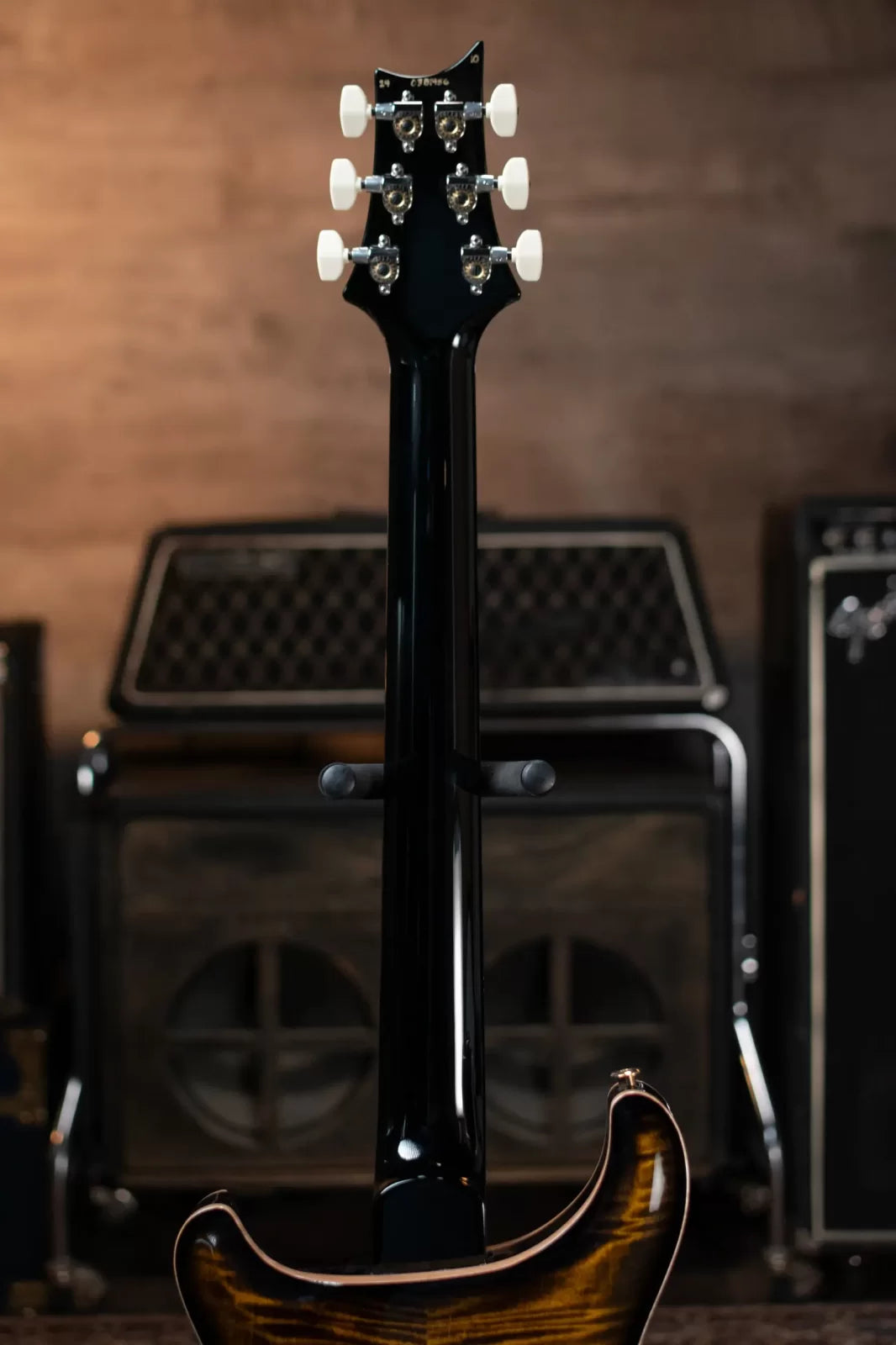 PRS Hollow Body II Piezo 10 Top Electric Guitar - Yellow Tiger Smokeburst with Hardshell Case