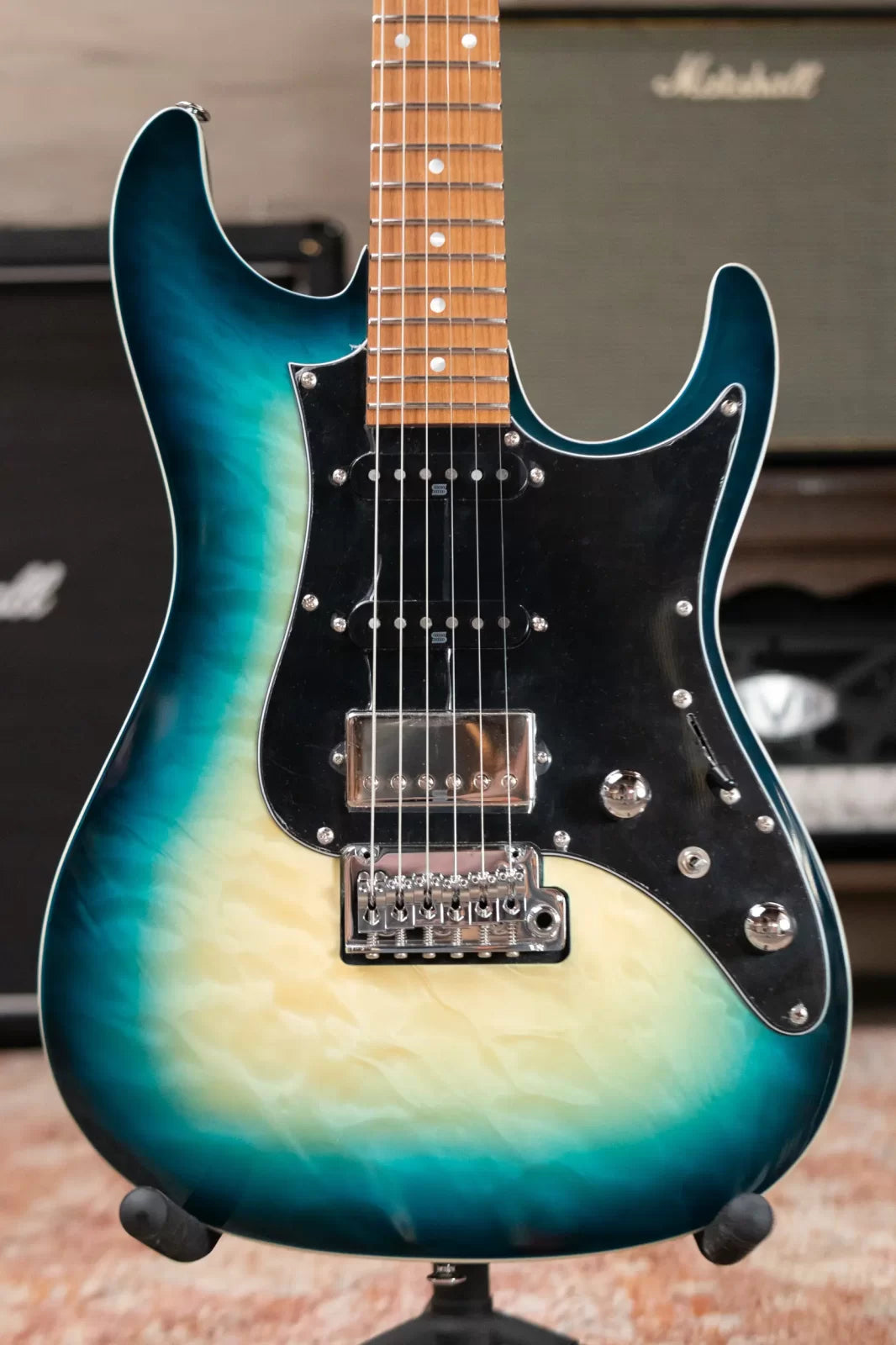 Ibanez AZ24P1QMDOB Electric Guitar - Deep Ocean Blonde