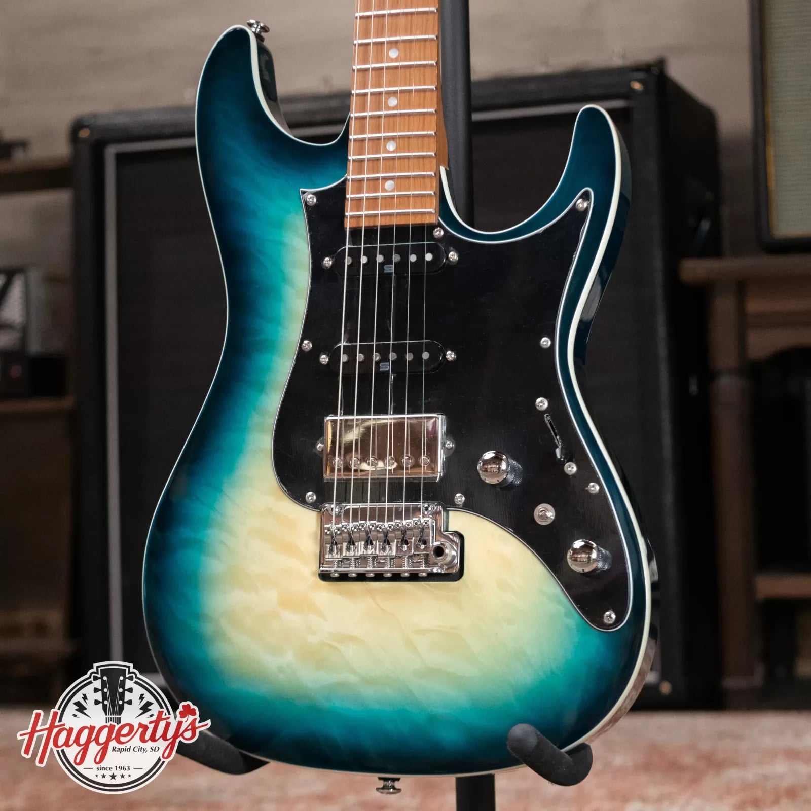 Ibanez AZ24P1QMDOB Electric Guitar - Deep Ocean Blonde