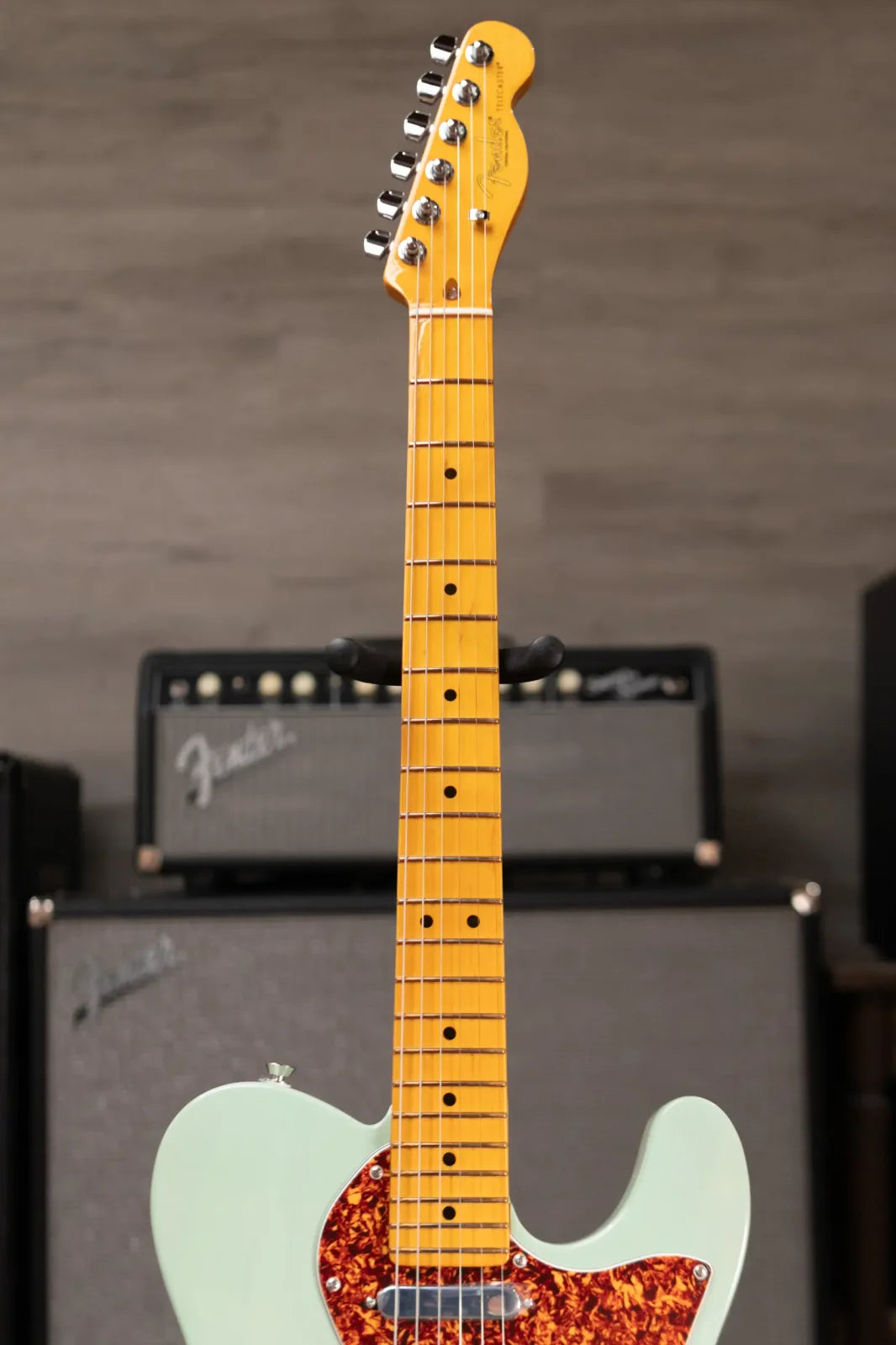 Fender American Professional II Telecaster Thinline - Transparent Surf Green with Hardshell Case