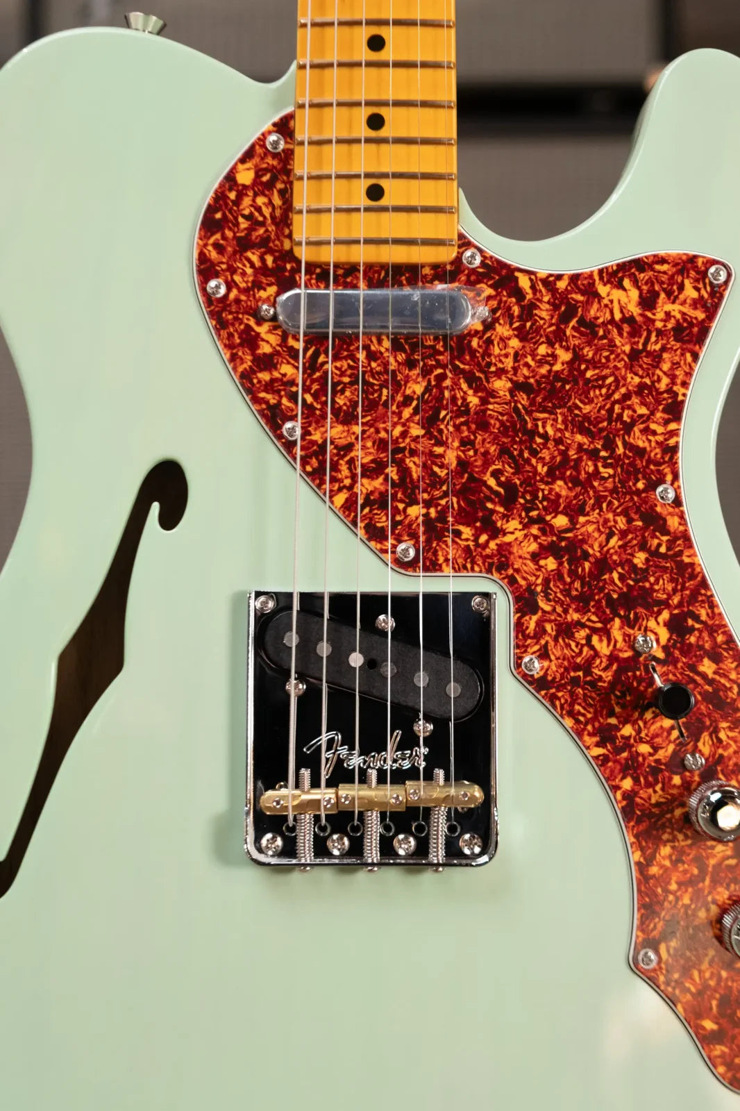 Fender American Professional II Telecaster Thinline - Transparent Surf Green with Hardshell Case