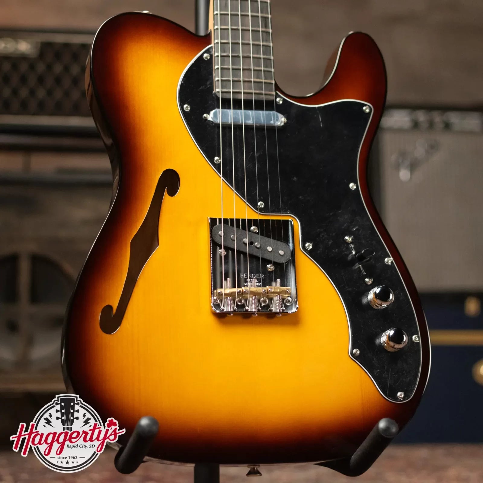 Fender Limited Edition Suona Telecaster Thinline, Ebony Fingerboard - Violin Burst with Deluxe Blonde Hardshell