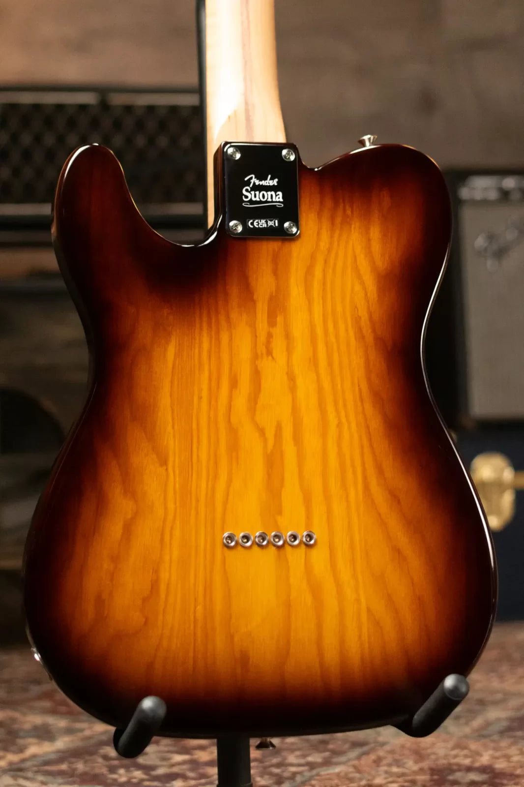 Fender Limited Edition Suona Telecaster Thinline, Ebony Fingerboard - Violin Burst with Deluxe Blonde Hardshell