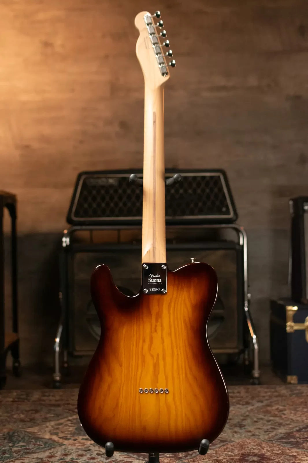 Fender Limited Edition Suona Telecaster Thinline, Ebony Fingerboard - Violin Burst with Deluxe Blonde Hardshell