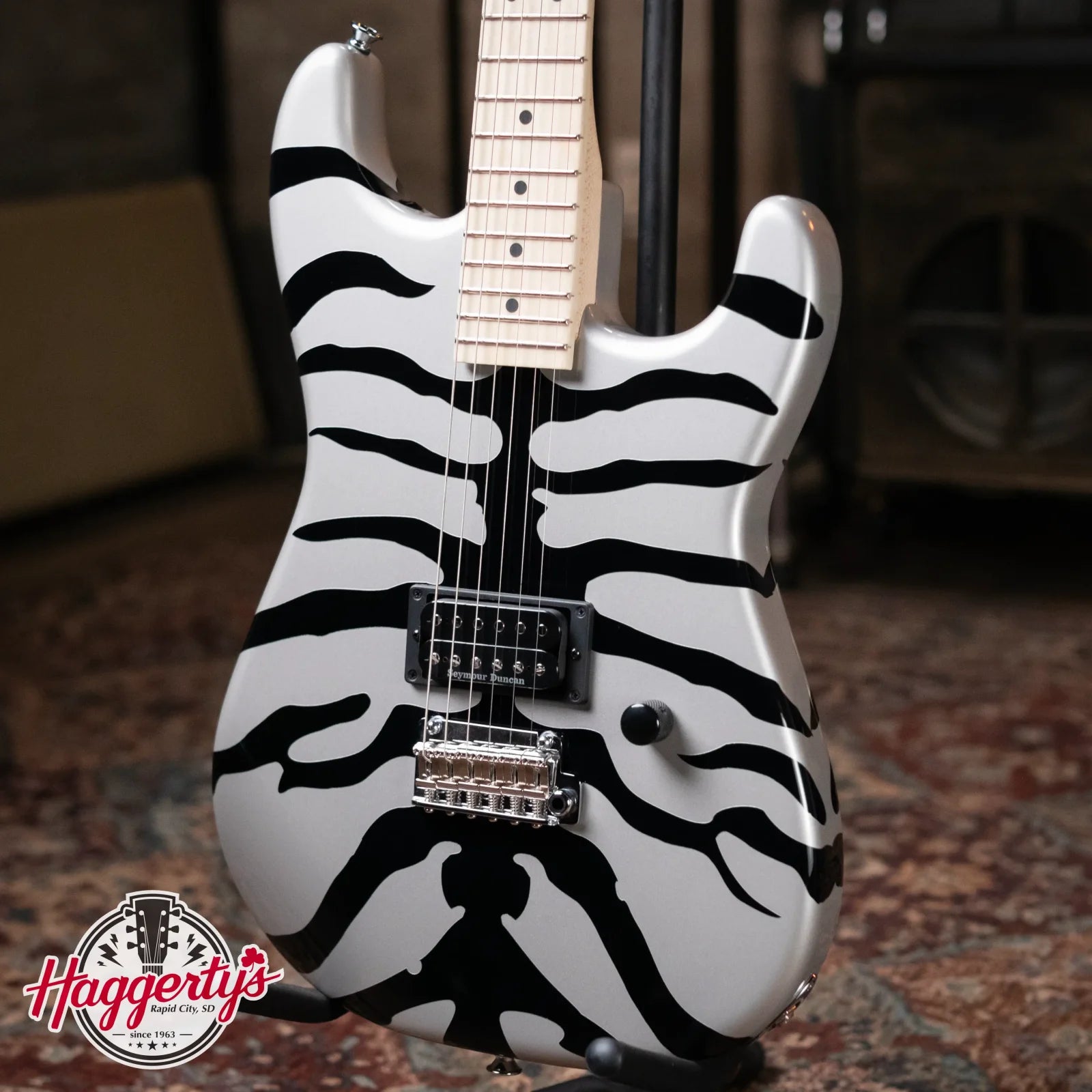 Charvel Super-Stock SD1 H 2PT Maple Fingerboard - Silver Bengal