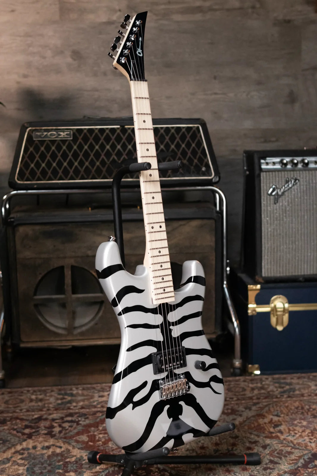 Charvel Super-Stock SD1 H 2PT Maple Fingerboard - Silver Bengal