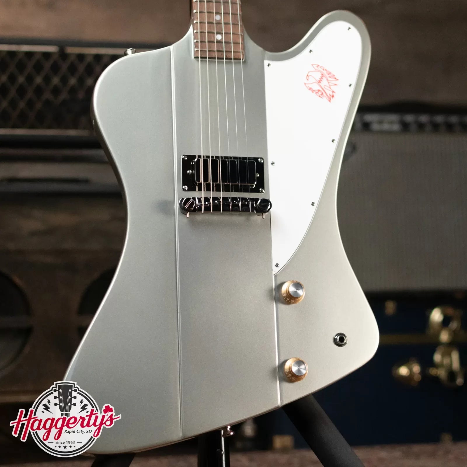 Epiphone 1963 Firebird I Electric Guitar - Silver Mist with Hardshell Case - Floor Model