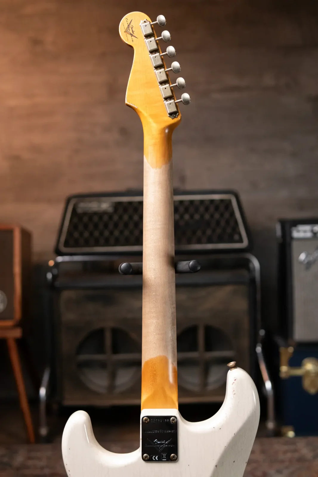 Fender Custom Shop Limited Edition Red Hot Hardtail Strat, 2A Flame Maple Neck and Fingerboard with Hardshell Case - Aged White Blonde