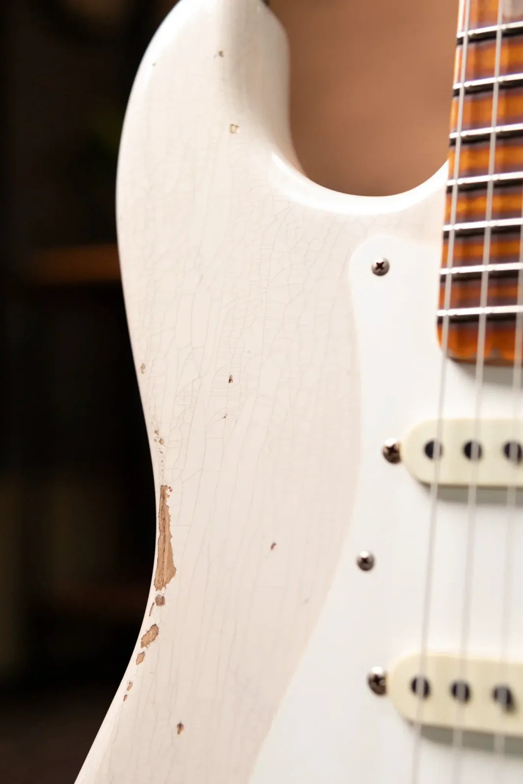 Fender Custom Shop Limited Edition Red Hot Hardtail Strat, 2A Flame Maple Neck and Fingerboard with Hardshell Case - Aged White Blonde