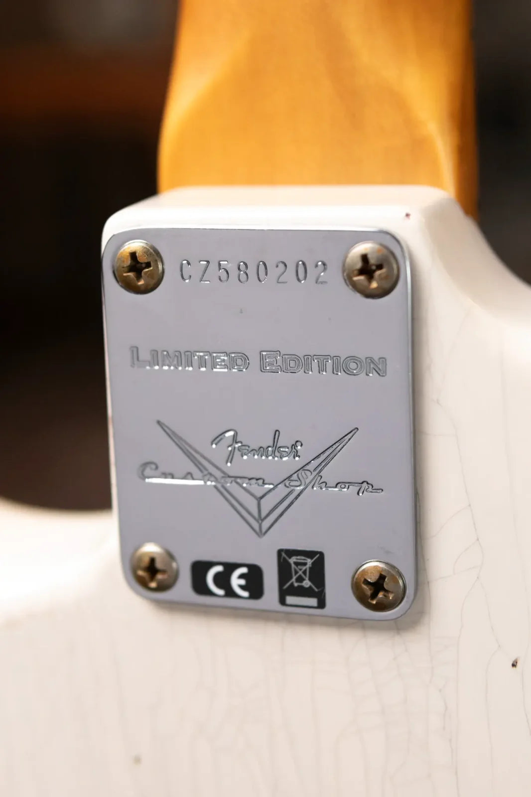 Fender Custom Shop Limited Edition Red Hot Hardtail Strat, 2A Flame Maple Neck and Fingerboard with Hardshell Case - Aged White Blonde