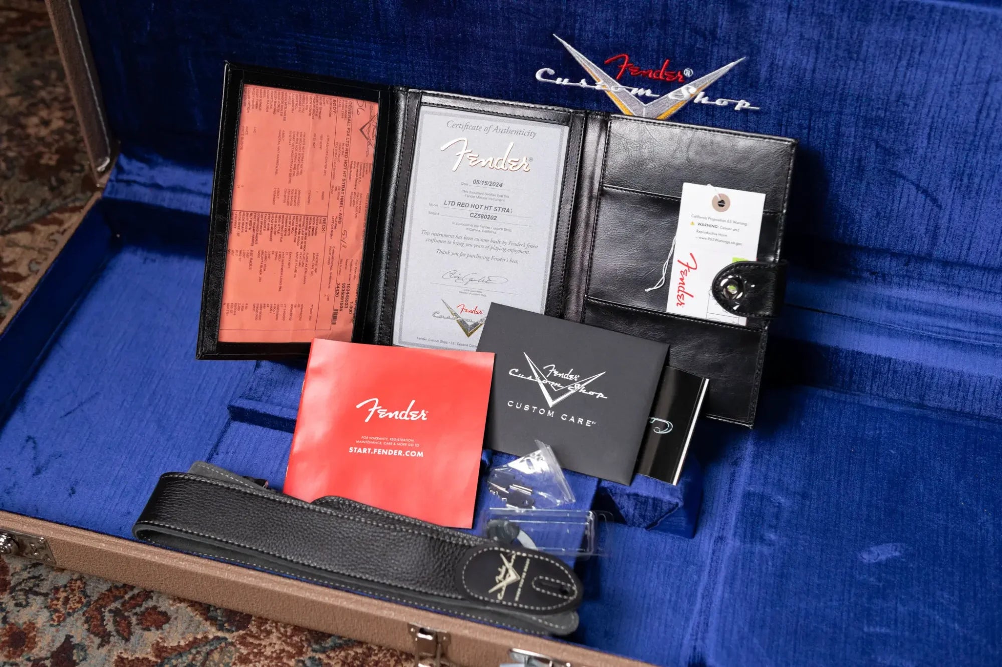 Fender Custom Shop Limited Edition Red Hot Hardtail Strat, 2A Flame Maple Neck and Fingerboard with Hardshell Case - Aged White Blonde