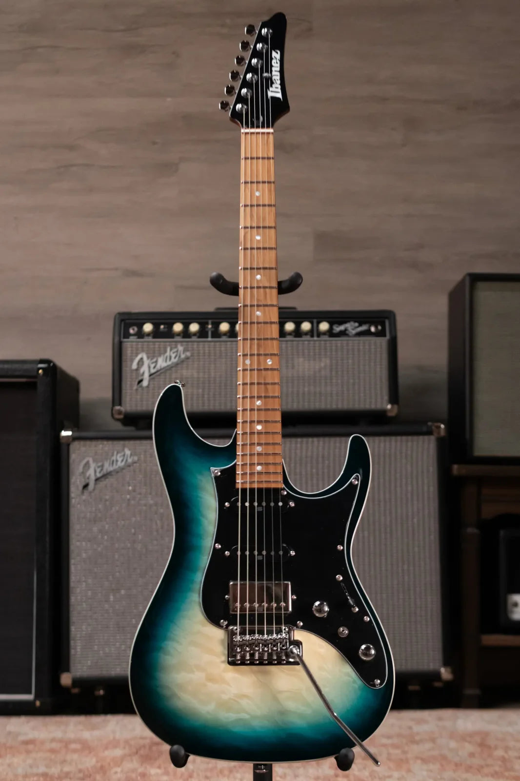 Ibanez AZ24P1QMDOB Electric Guitar - Deep Ocean Blonde with Gig Bag