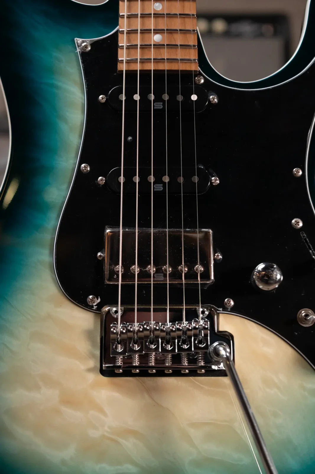 Ibanez AZ24P1QMDOB Electric Guitar - Deep Ocean Blonde with Gig Bag