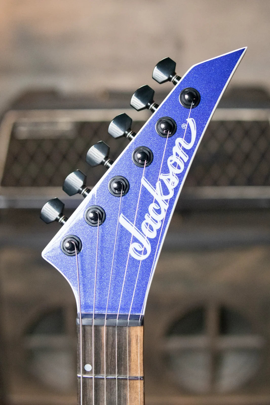 Jackson American Series Virtuoso HT, Streaked Ebony Fingerboard - Mystic Blue with Structured Soft Case - Demo